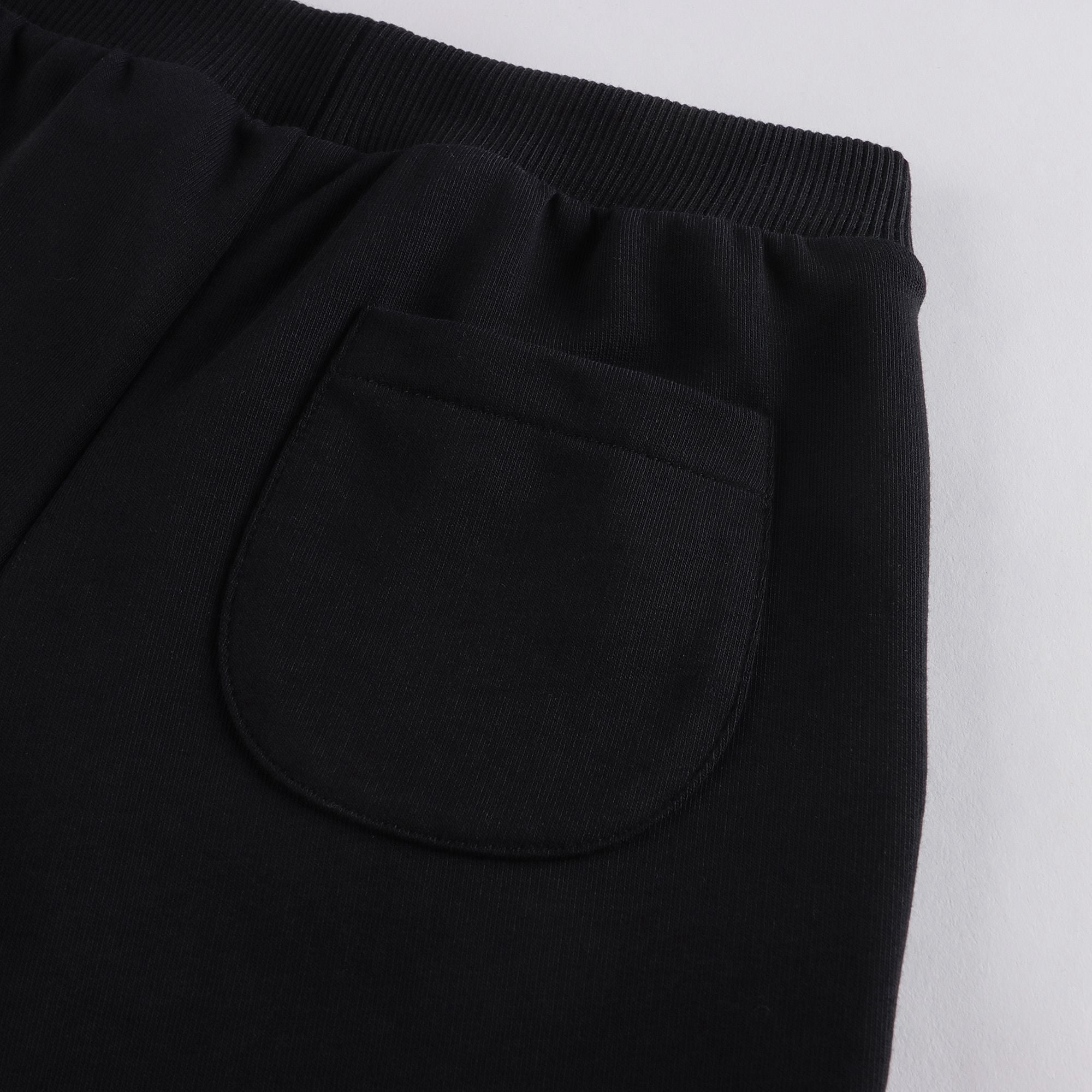 Baby Boys & Girls Black Cotton Trousers