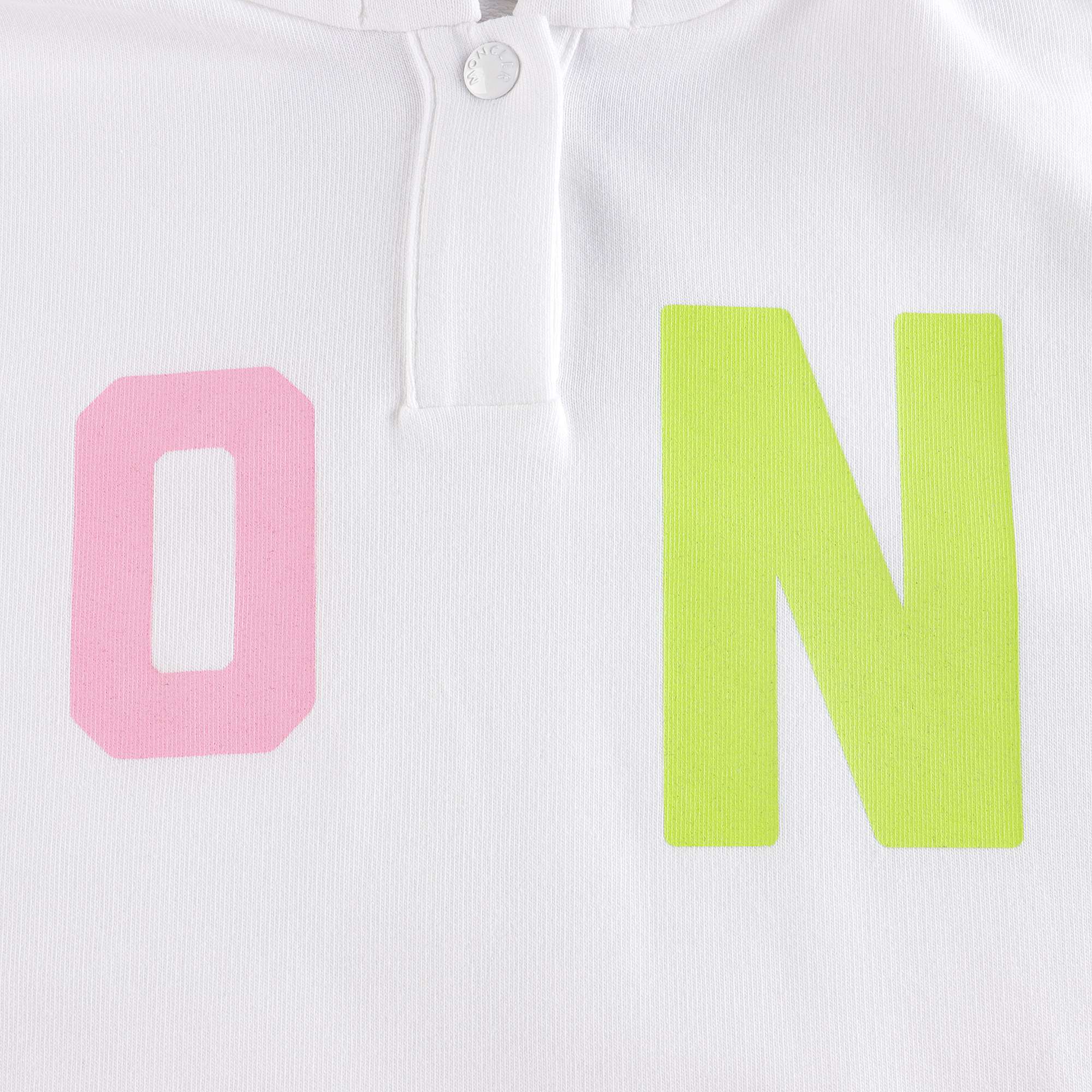 Boys & Girls White Logo Cotton Sweatshirt