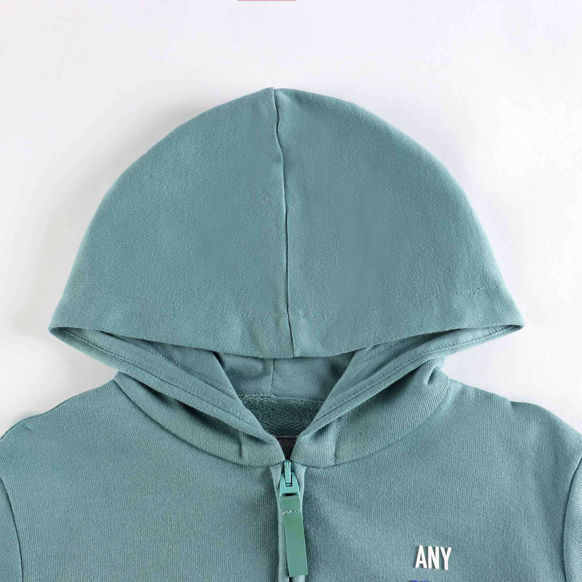 Boys & Girls Green Hooded Cotton Sweatshirt