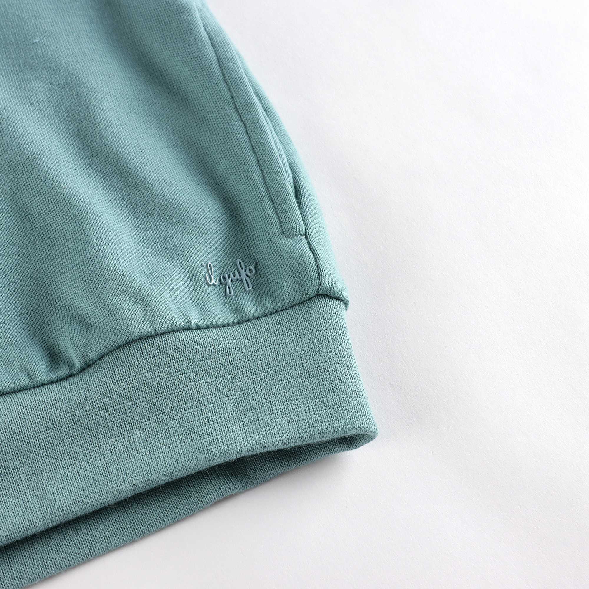 Boys & Girls Green Hooded Cotton Sweatshirt