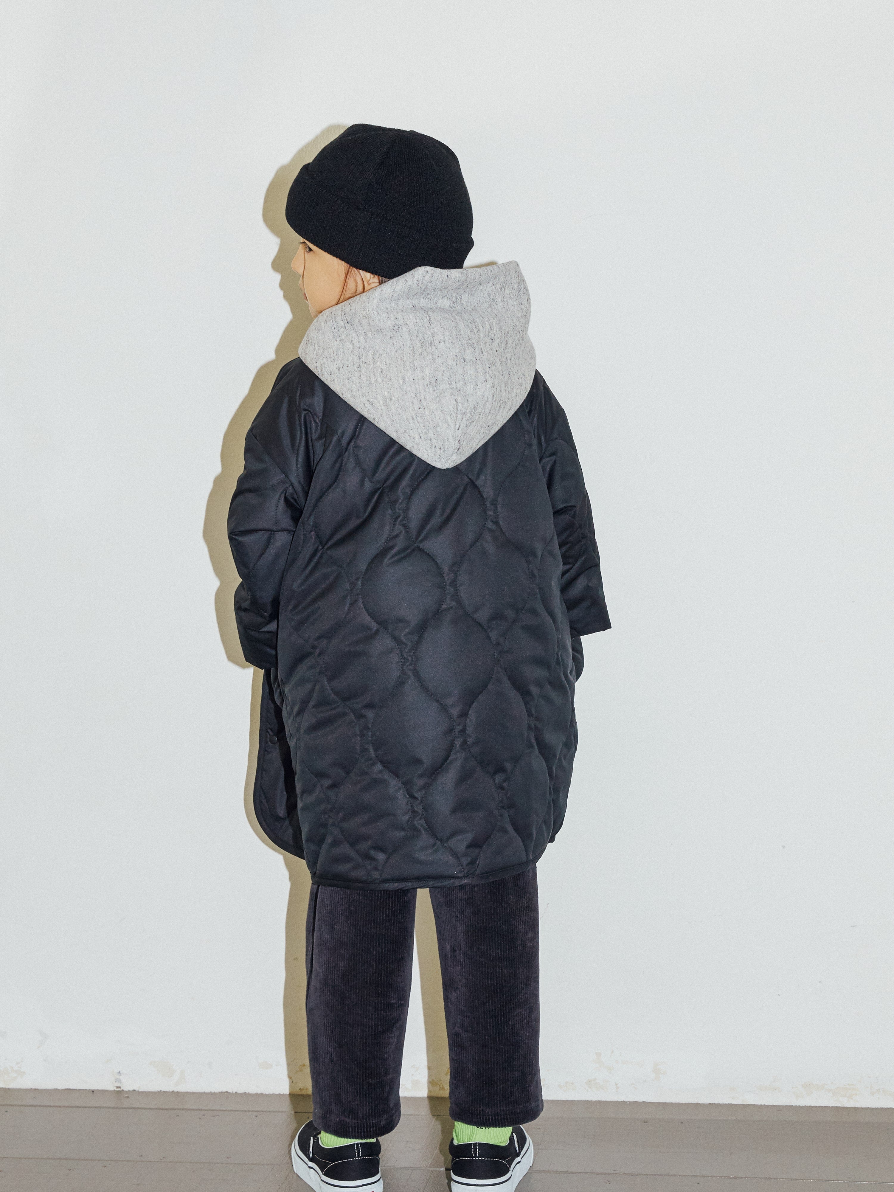 Boys & Girls Black Padded Coat