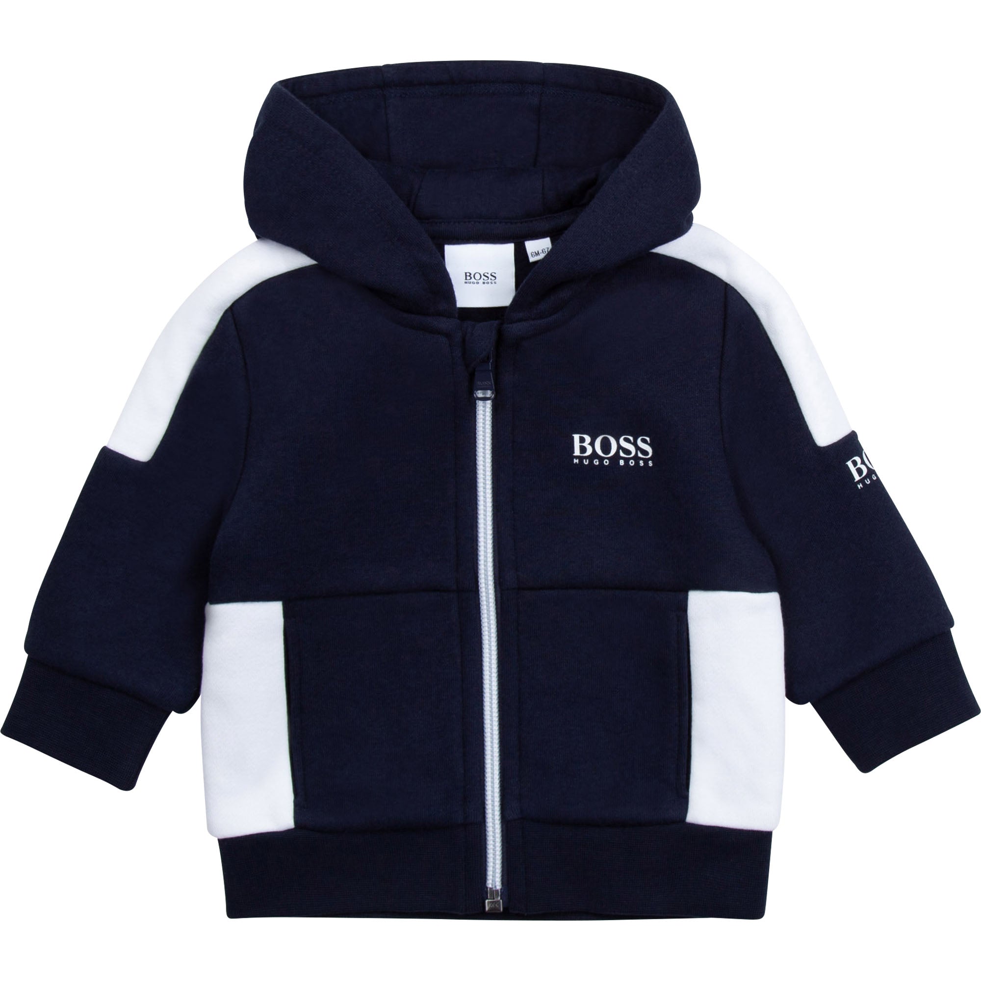 Baby Boys Blue Logo Zip-Up Top