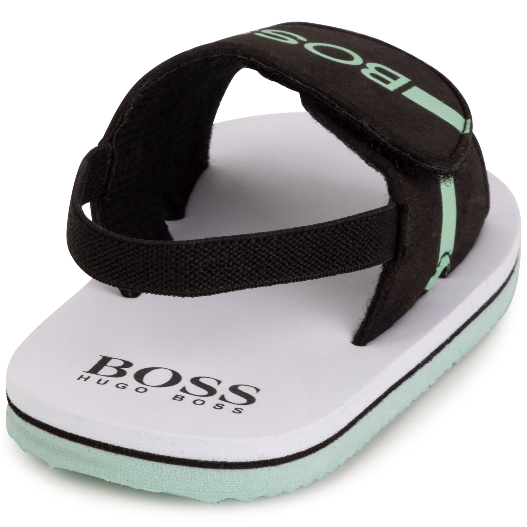 Boys & Girls Black Logo Sandals