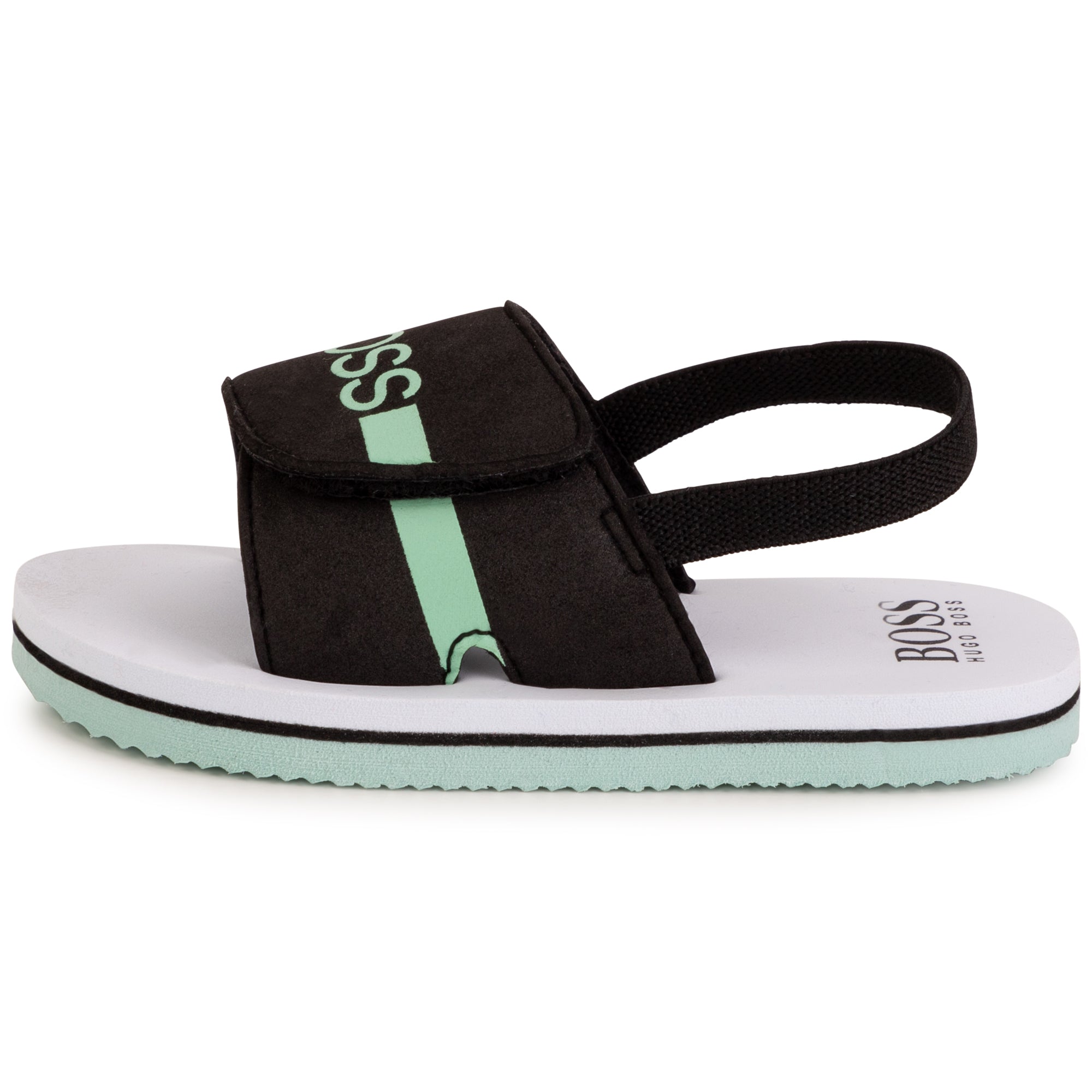 Boys & Girls Black Logo Sandals