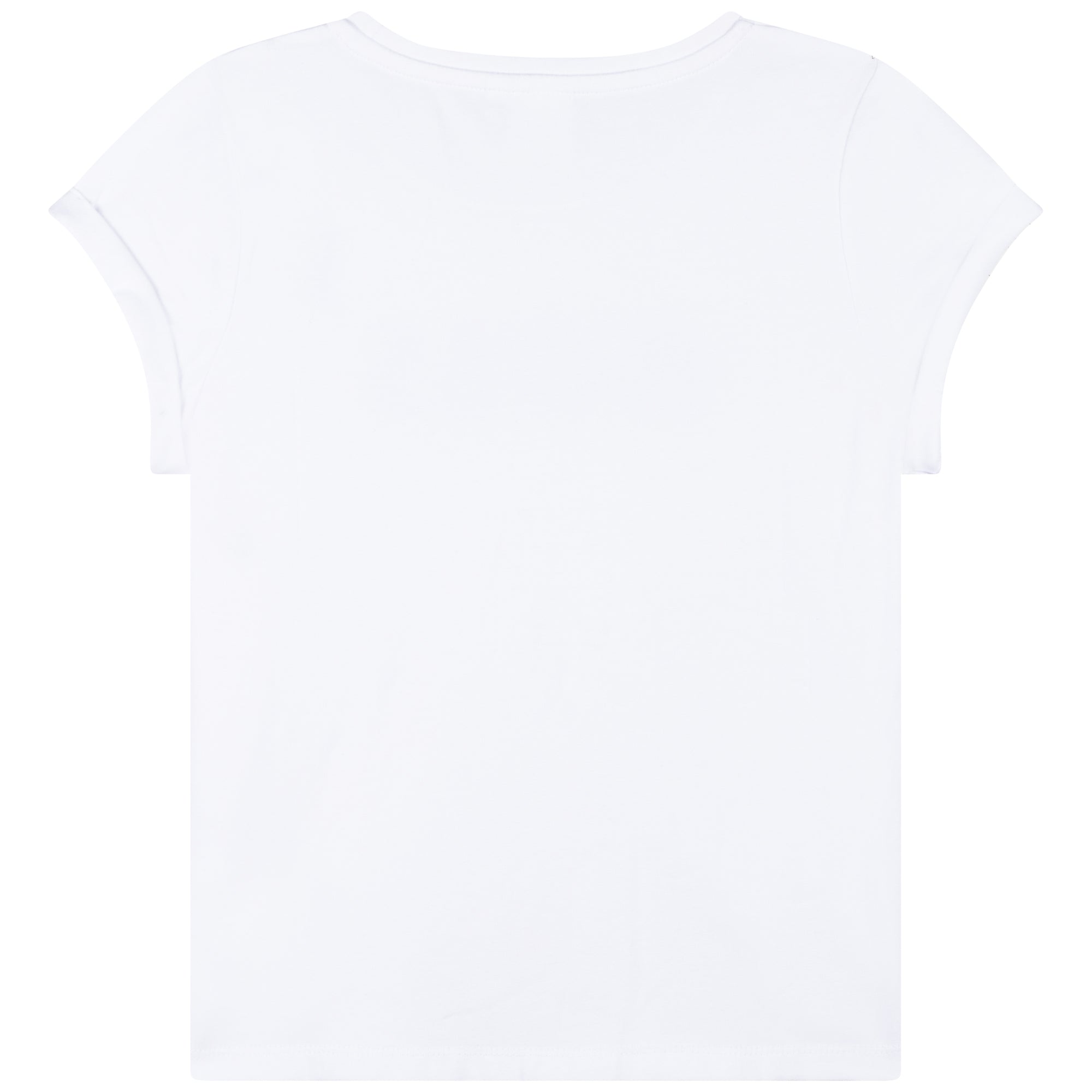 Boys & Girls White Cotton T-Shirt