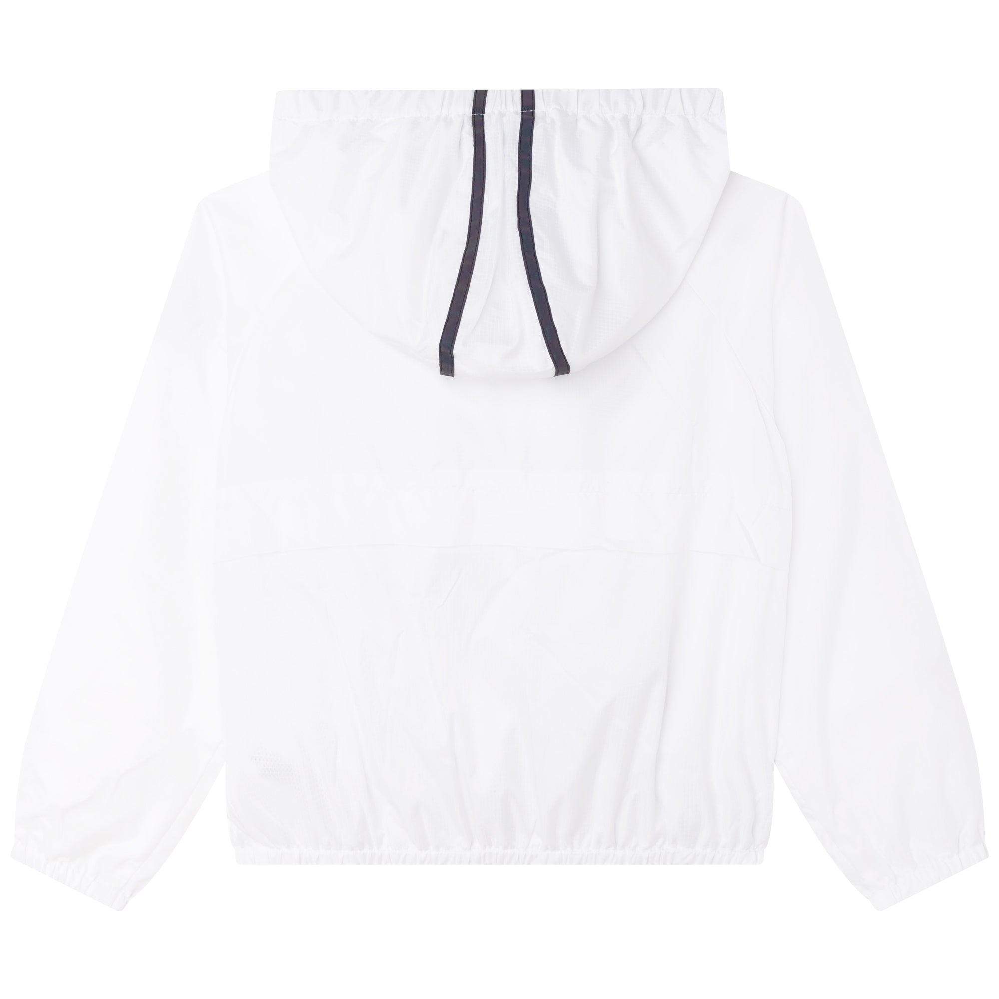 Boys & Girls White Logo Zip-Up Top