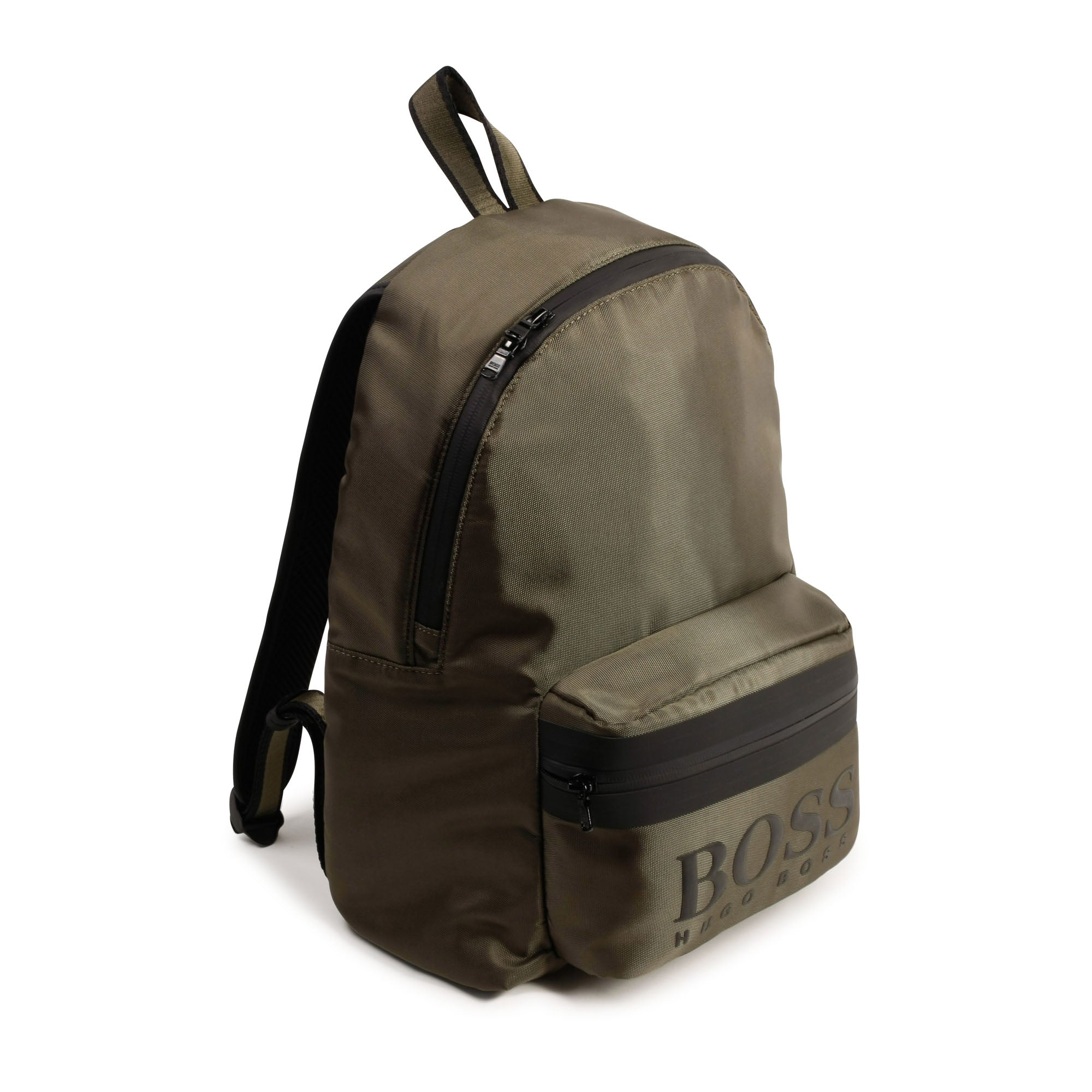 Boys Dark Green Logo Backpack