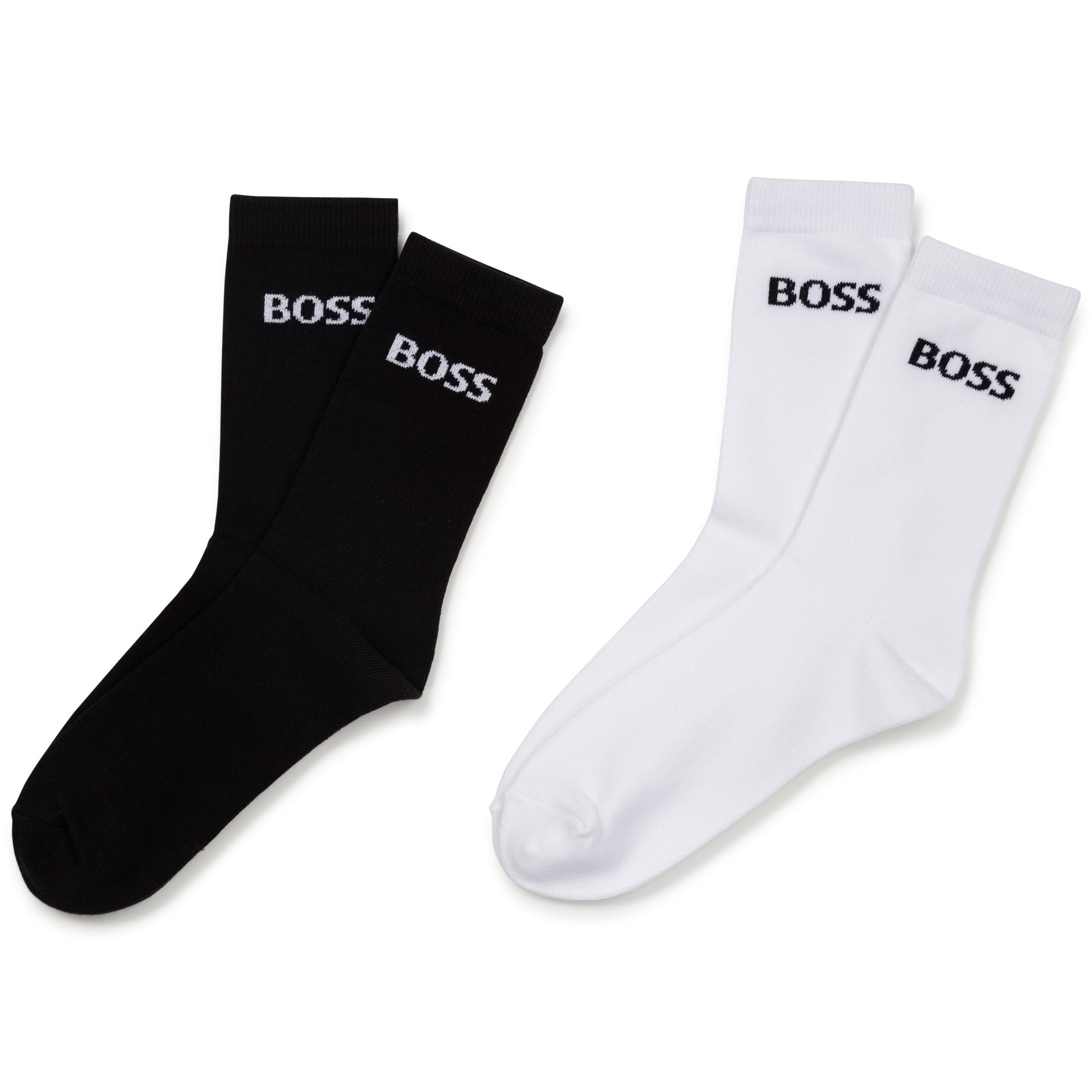 Boys Black & White Logo Socks (2 Pack)