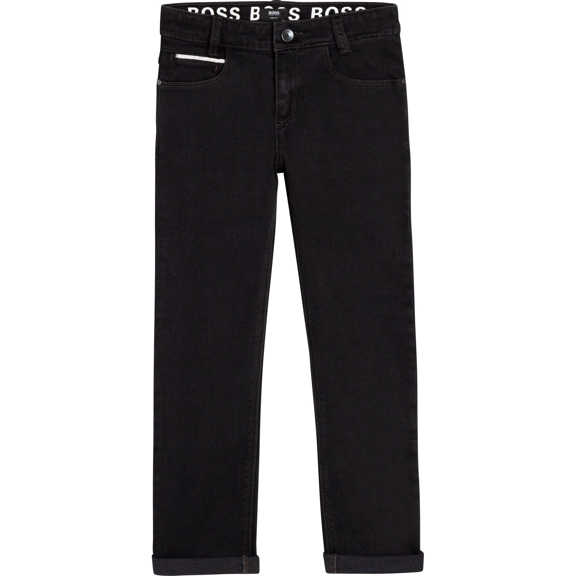 Boys Black Denim Trousers