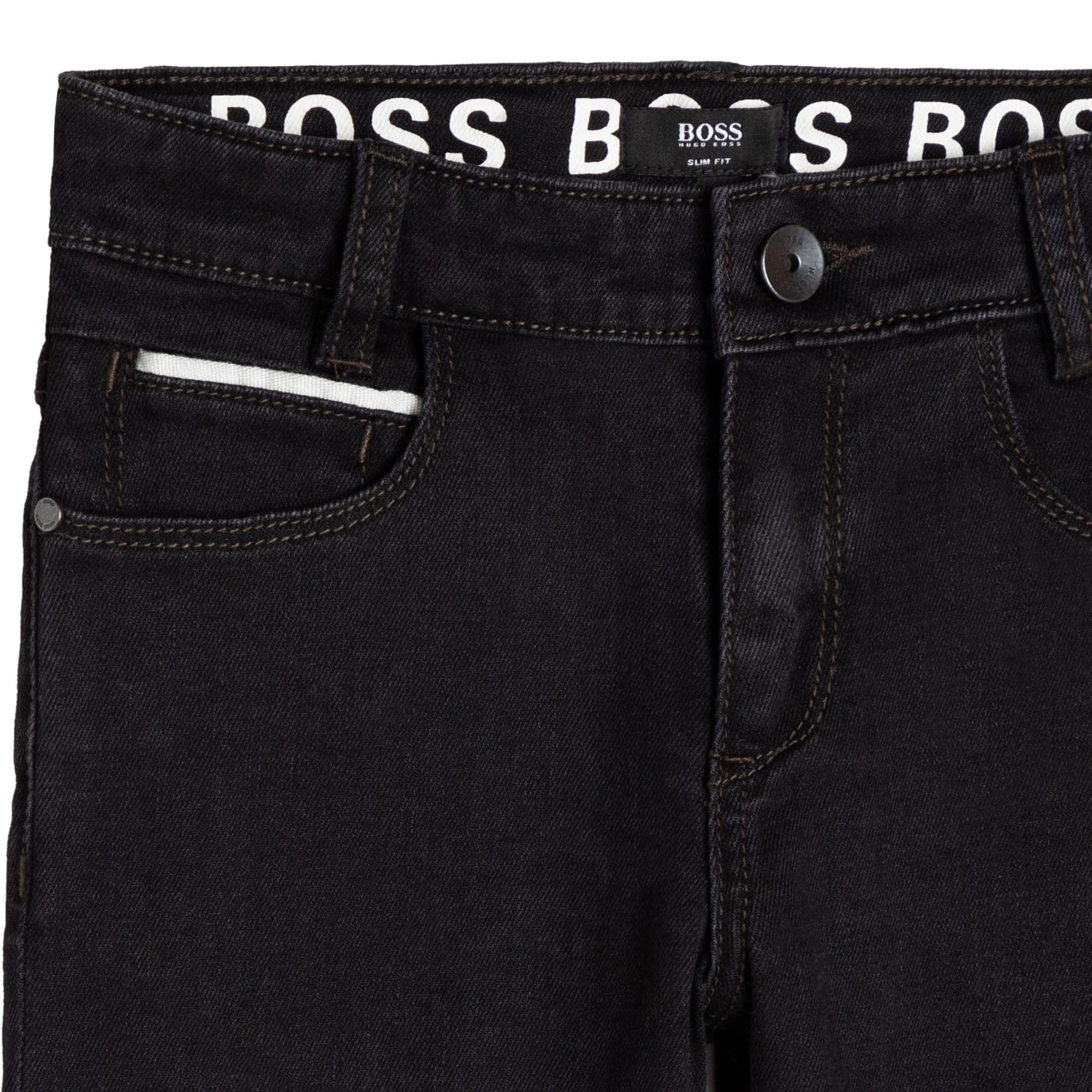 Boys Black Denim Trousers