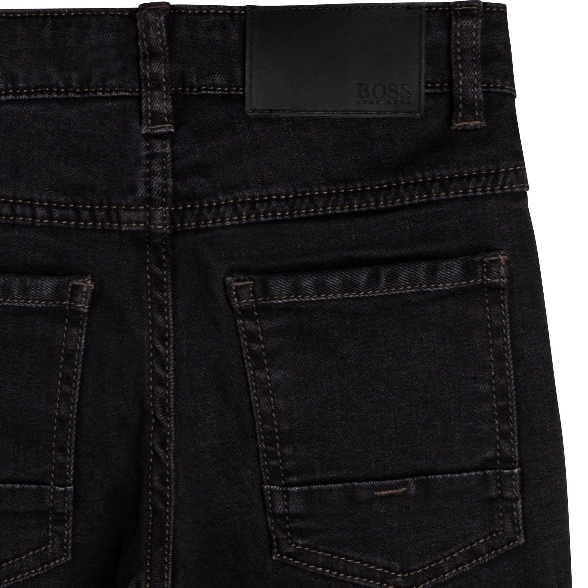 Boys Black Denim Trousers