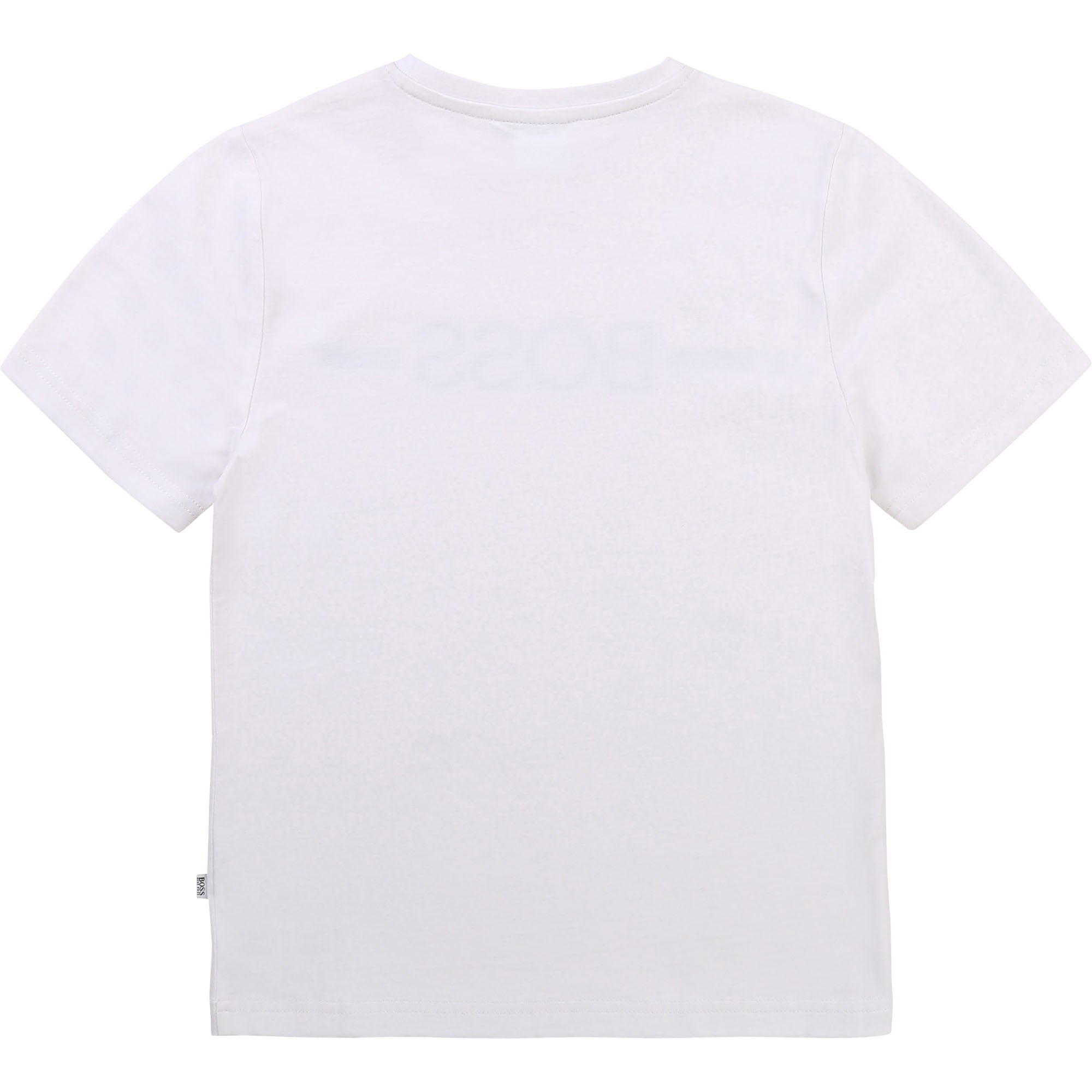 Boys White Cotton T-Shirt