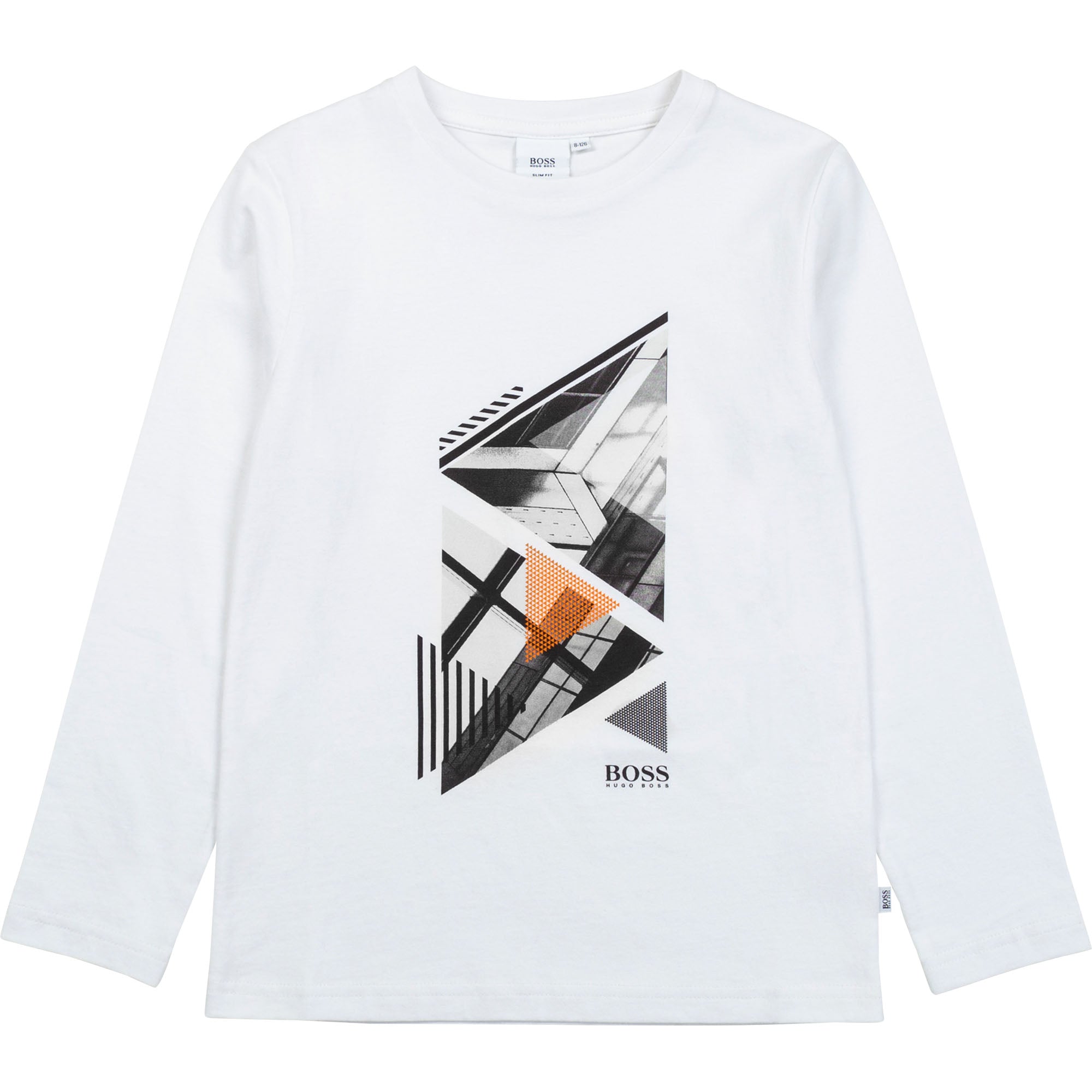 Boys White Printing Cotton T-Shirt