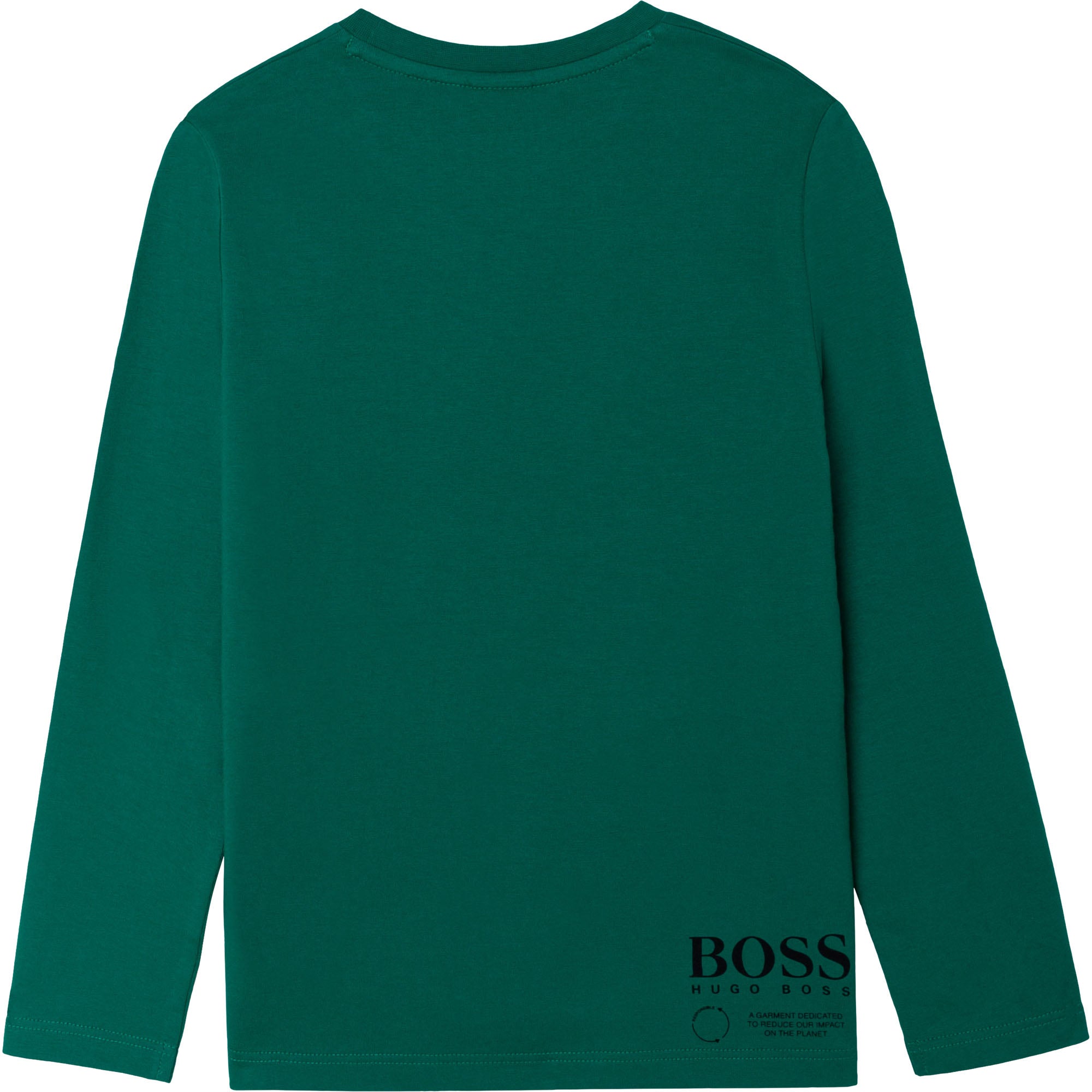 Boys Green Logo Cotton T-Shirt