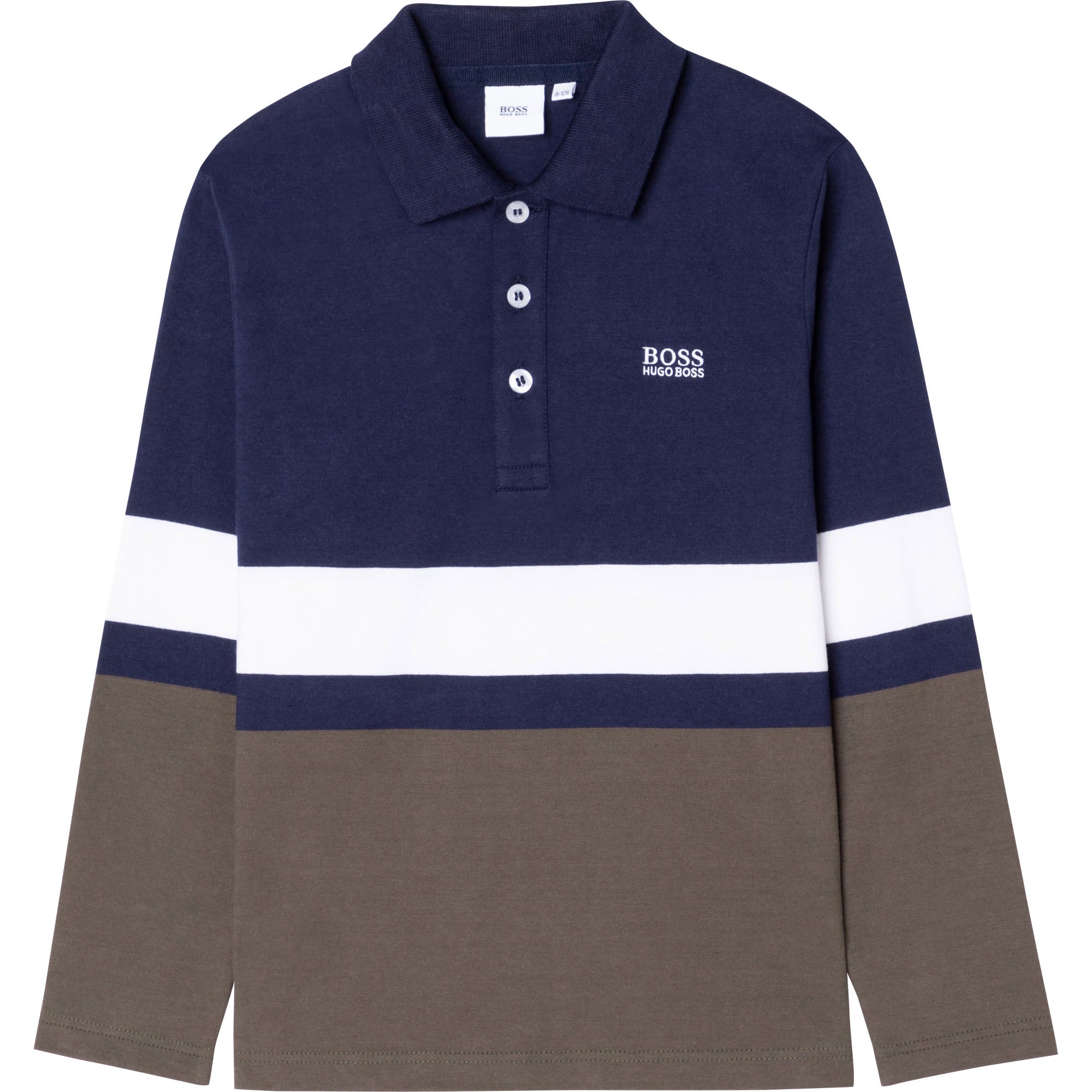 Boys Blue Logo Cotton Polo Shirt