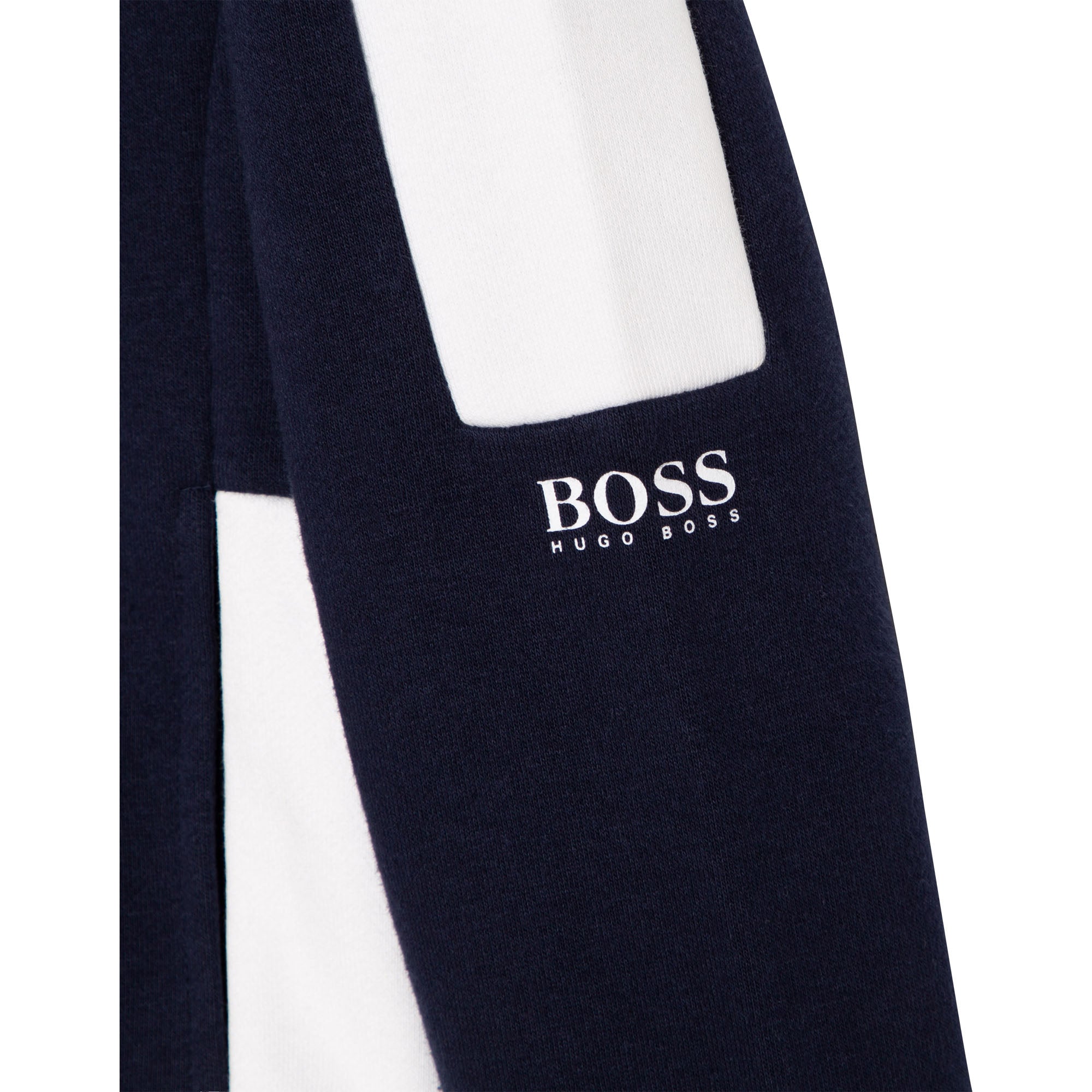 Boys Blue Logo Cotton Zip-Up Top