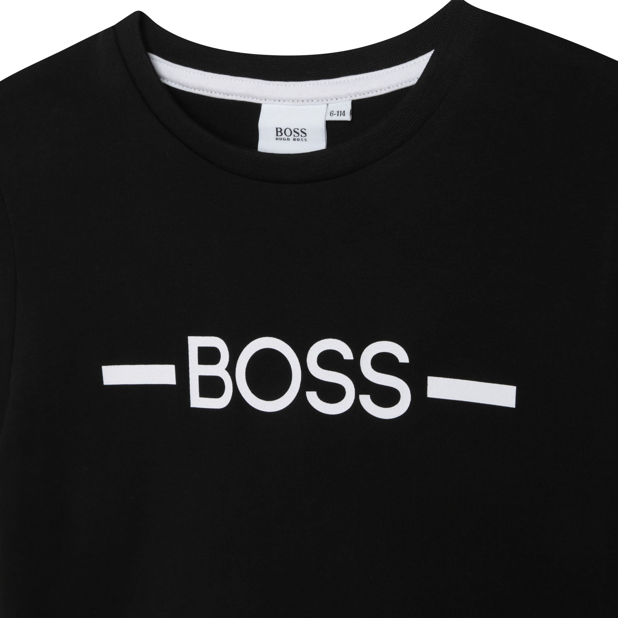 Boys & Girls Black Cotton T-Shirt