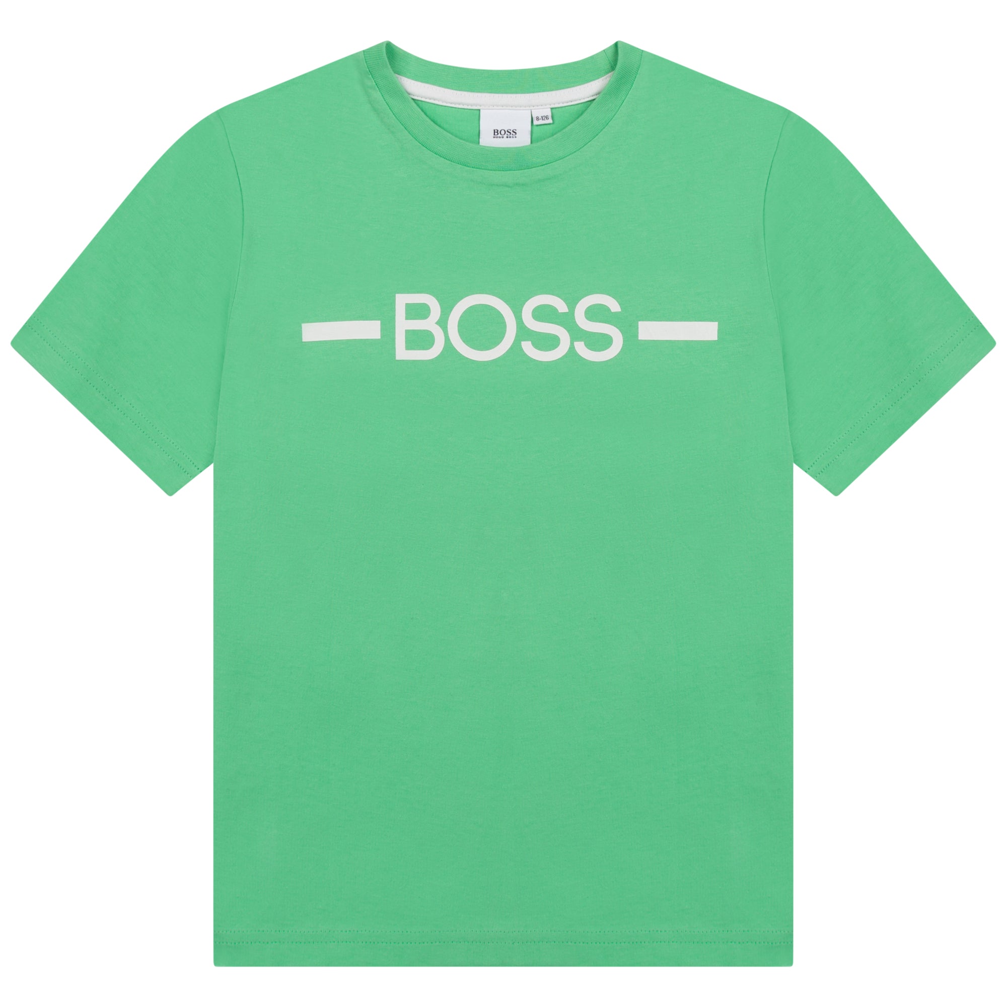 Boys & Girls Green Logo Cotton T-Shirt