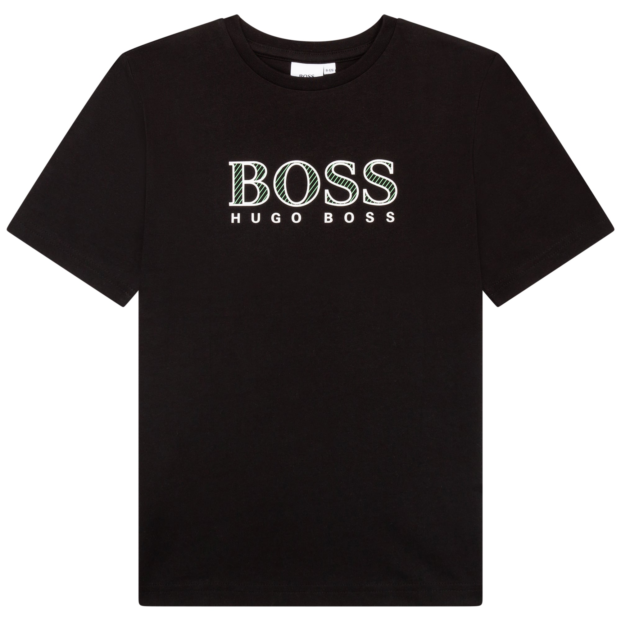 Boys & Girls Black Cotton T-Shirt