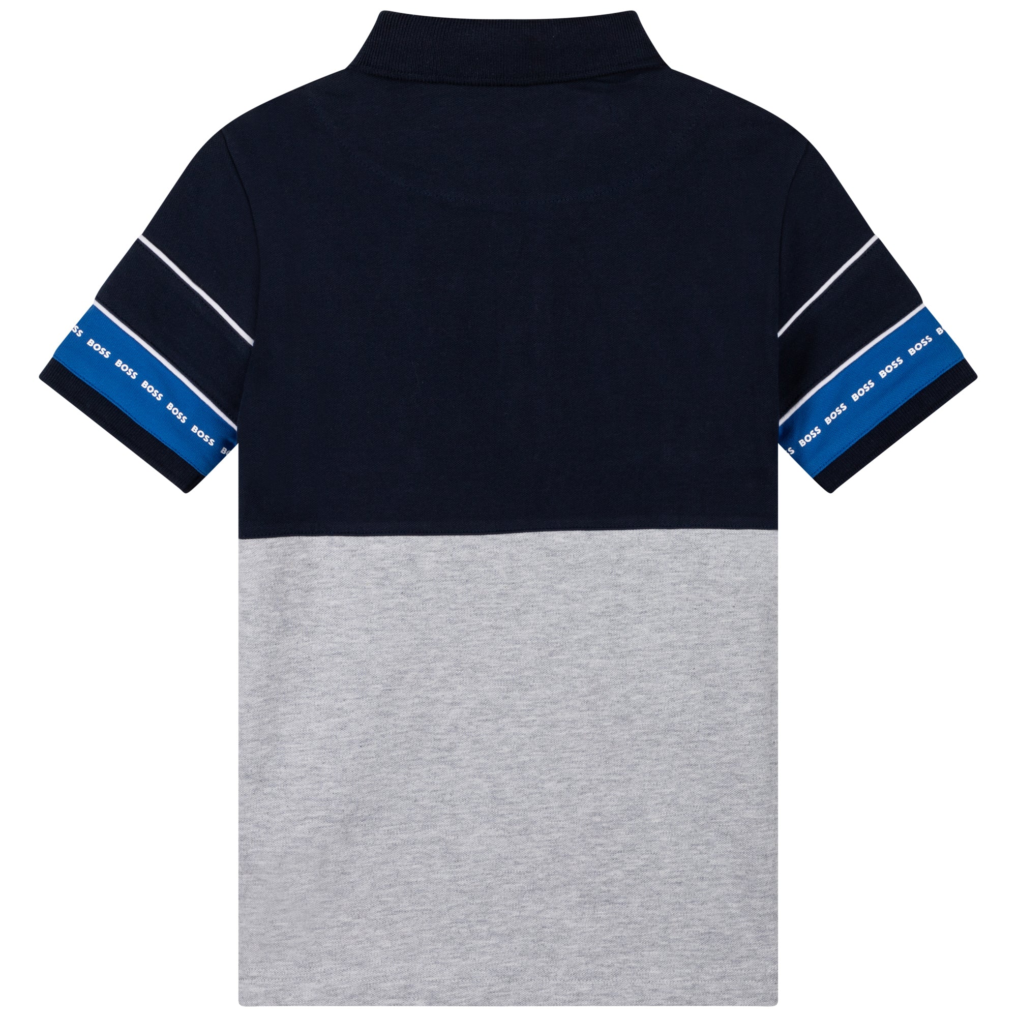 Boys Blue Logo Cotton Polo Shirt