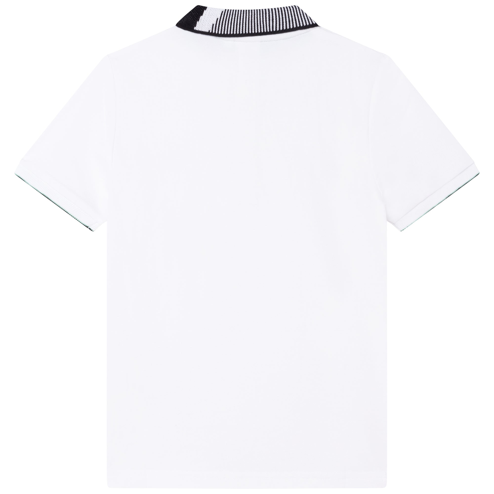 Boys White Logo Cotton Polo Shirt