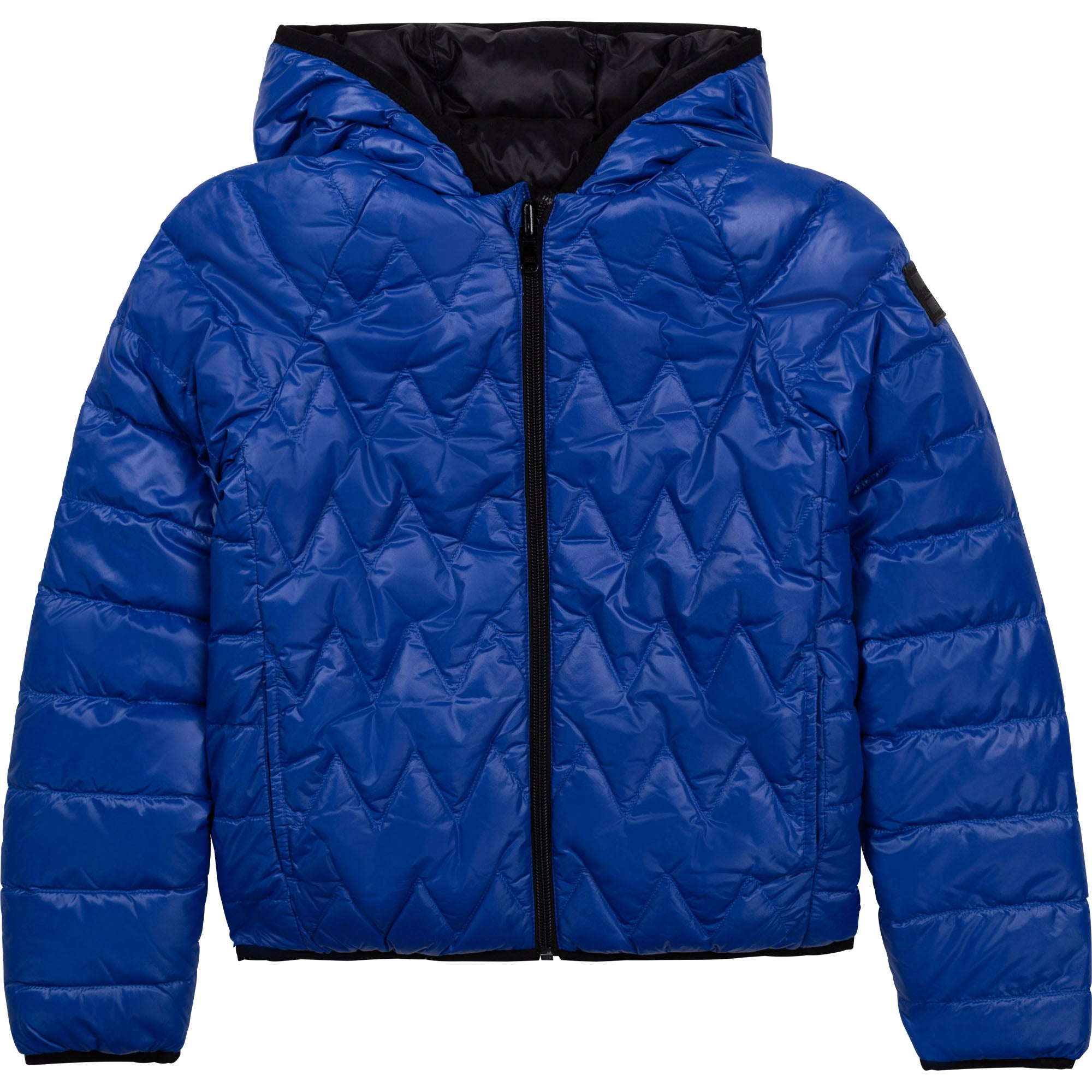 Boys Blue Reversible Padded Down Jacket