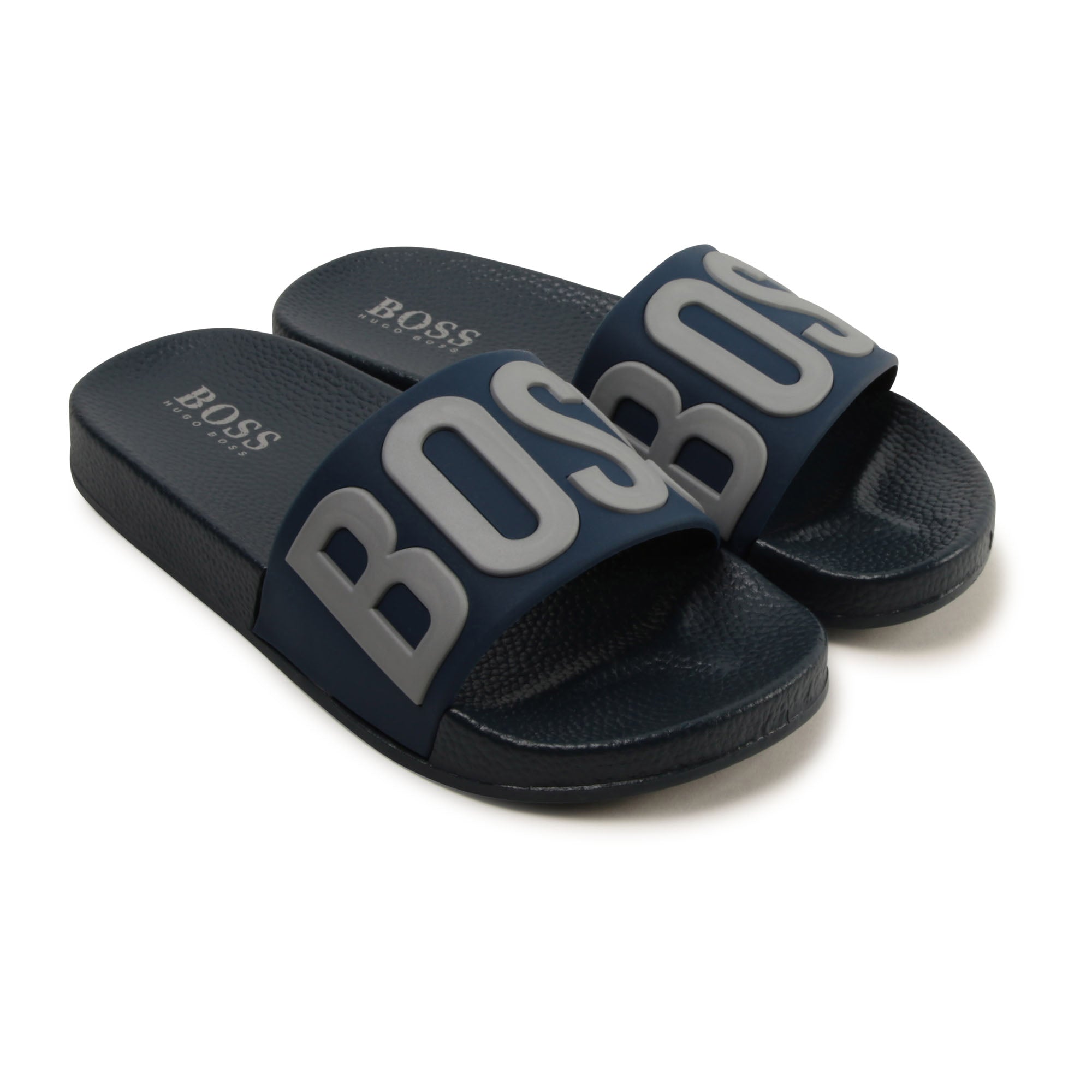 Boys Black Logo Sandales