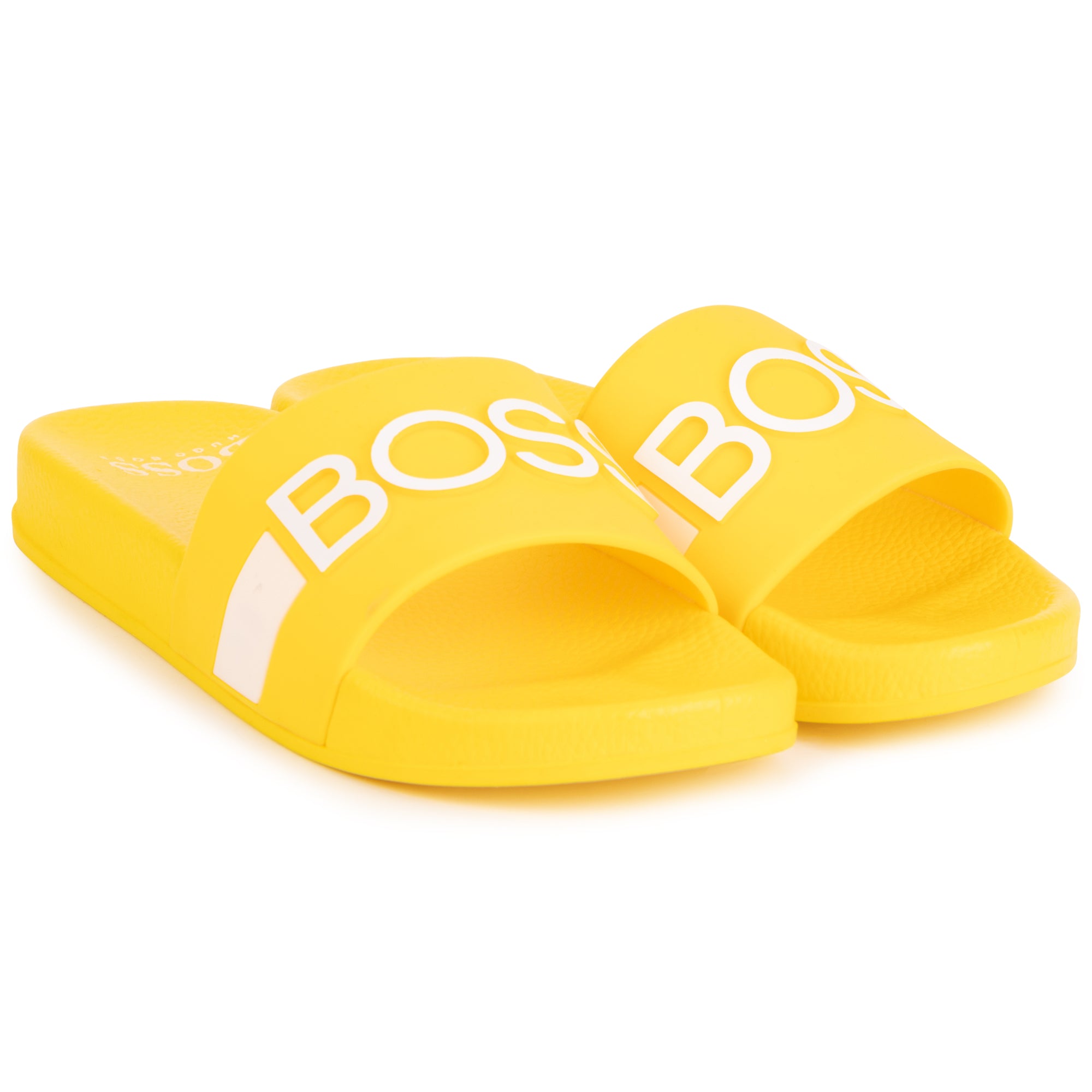 Boys & Girls Yellow Logo Slippers