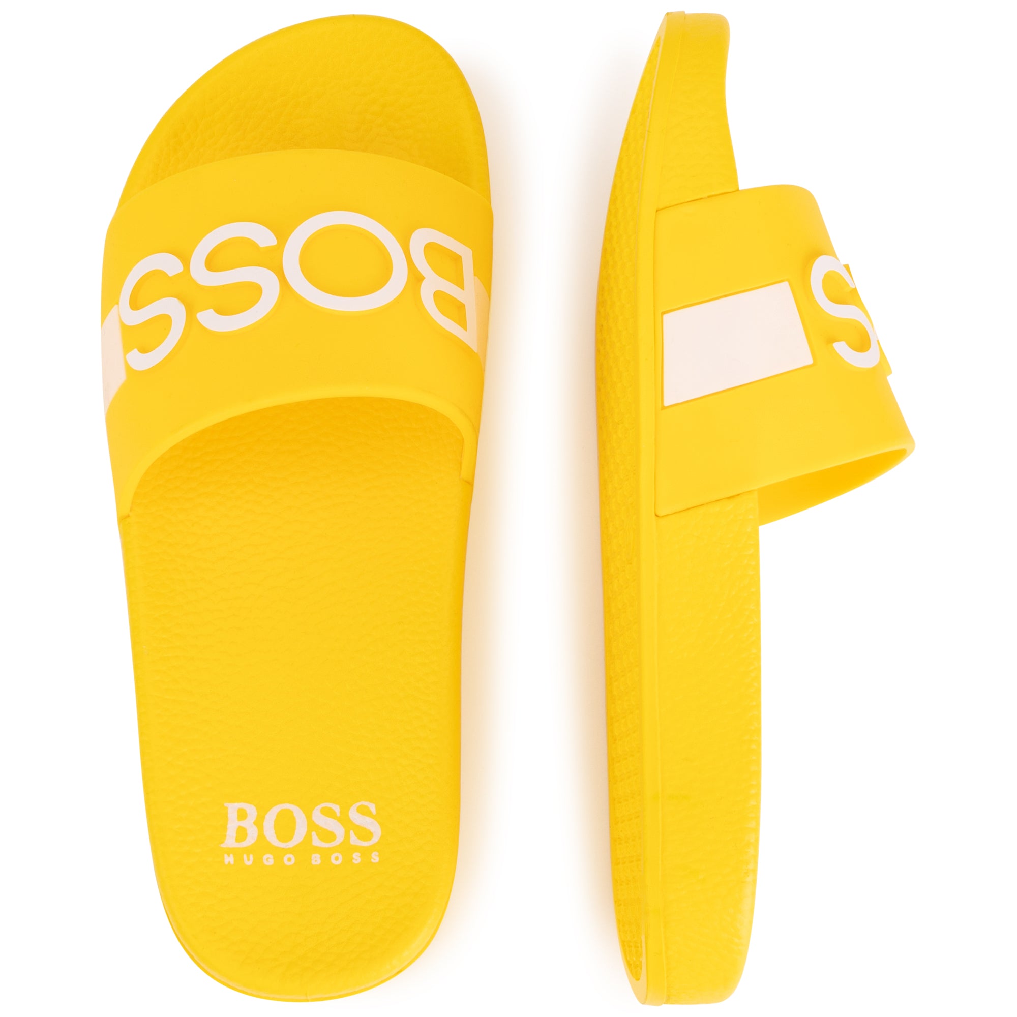 Boys & Girls Yellow Logo Slippers