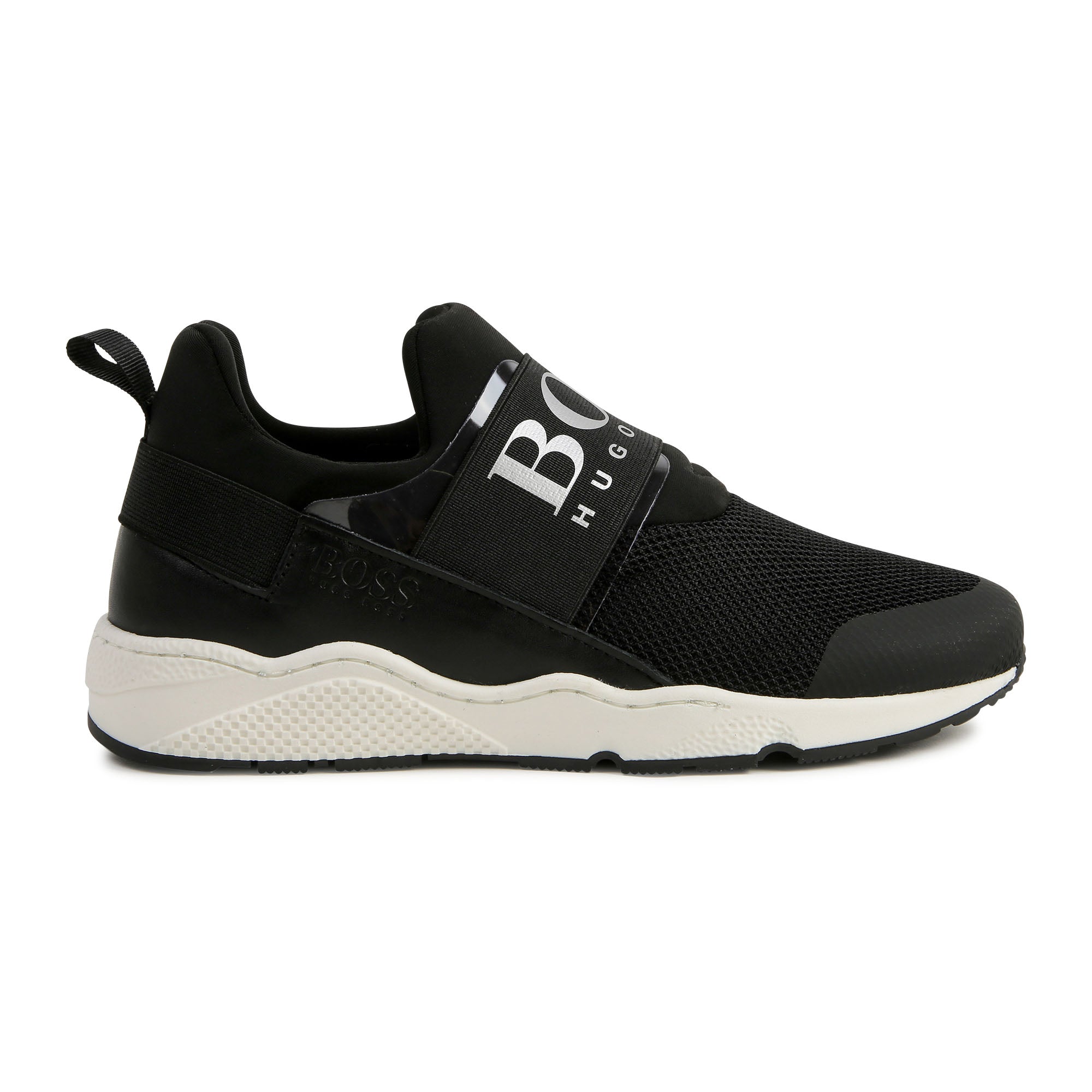 Boys Black Logo Sneakers