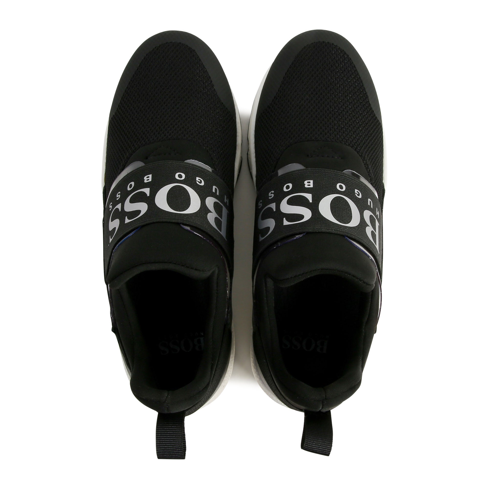 Boys Black Logo Sneakers