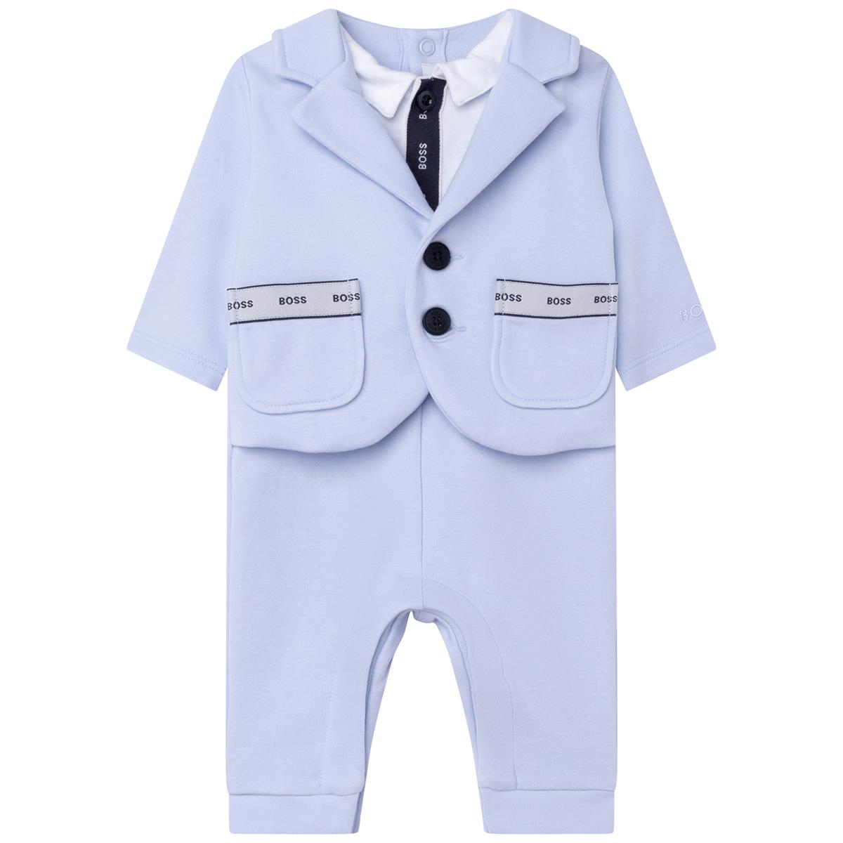 Baby Boys Blue Babysuit