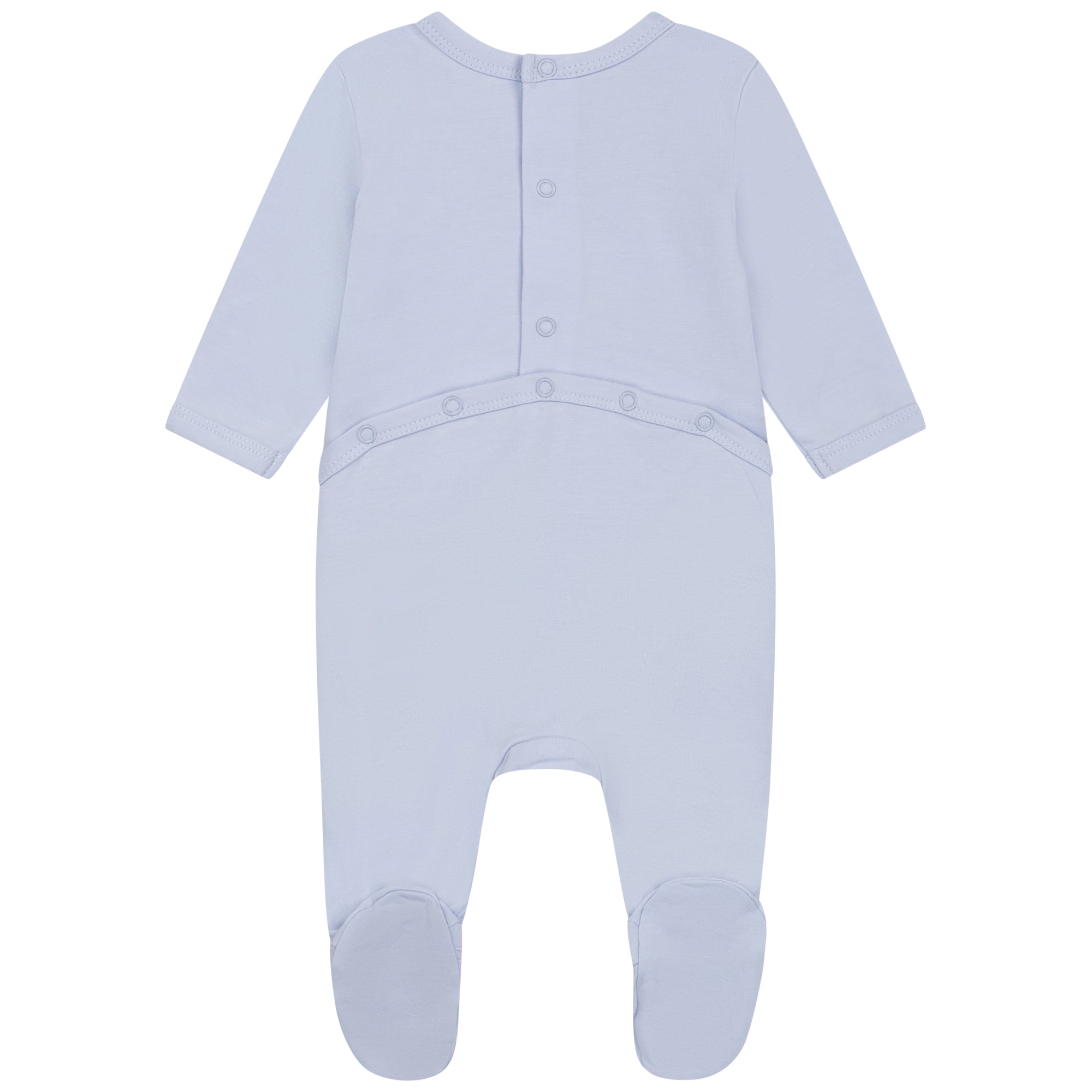 Baby Boys & Girls Blue Cotton Babysuit