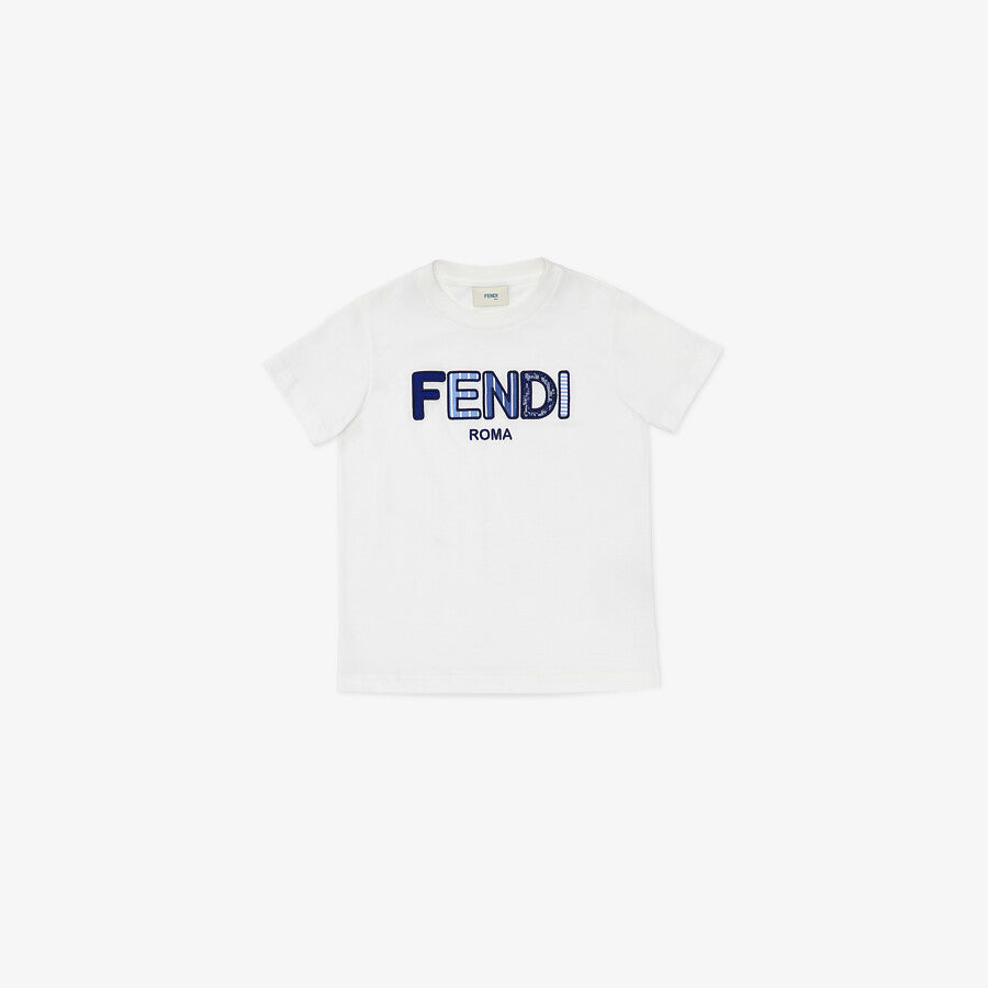 Boys & Girls White Cotton T-Shirt