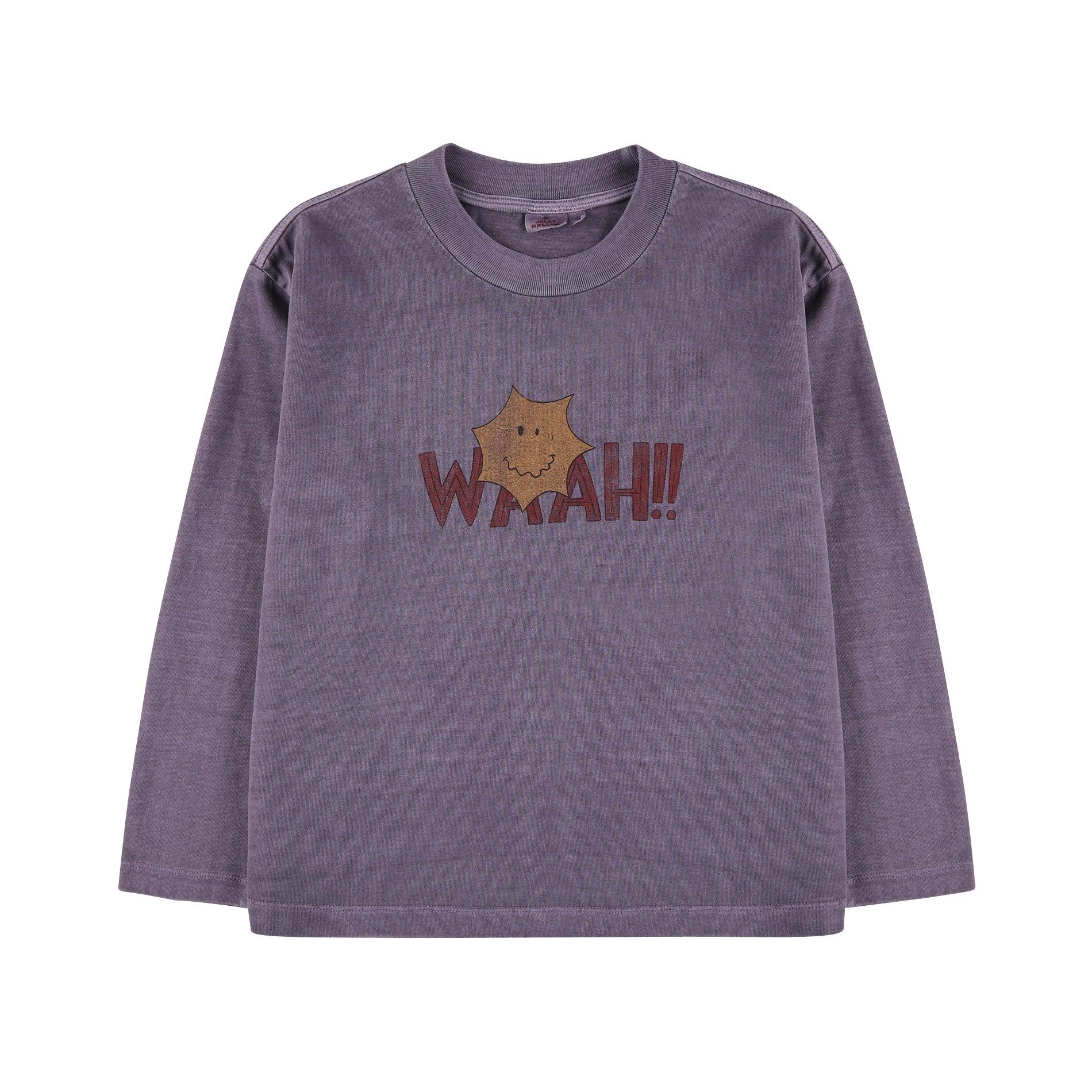 Boys & Girls Purple Printed Cotton T-Shirt