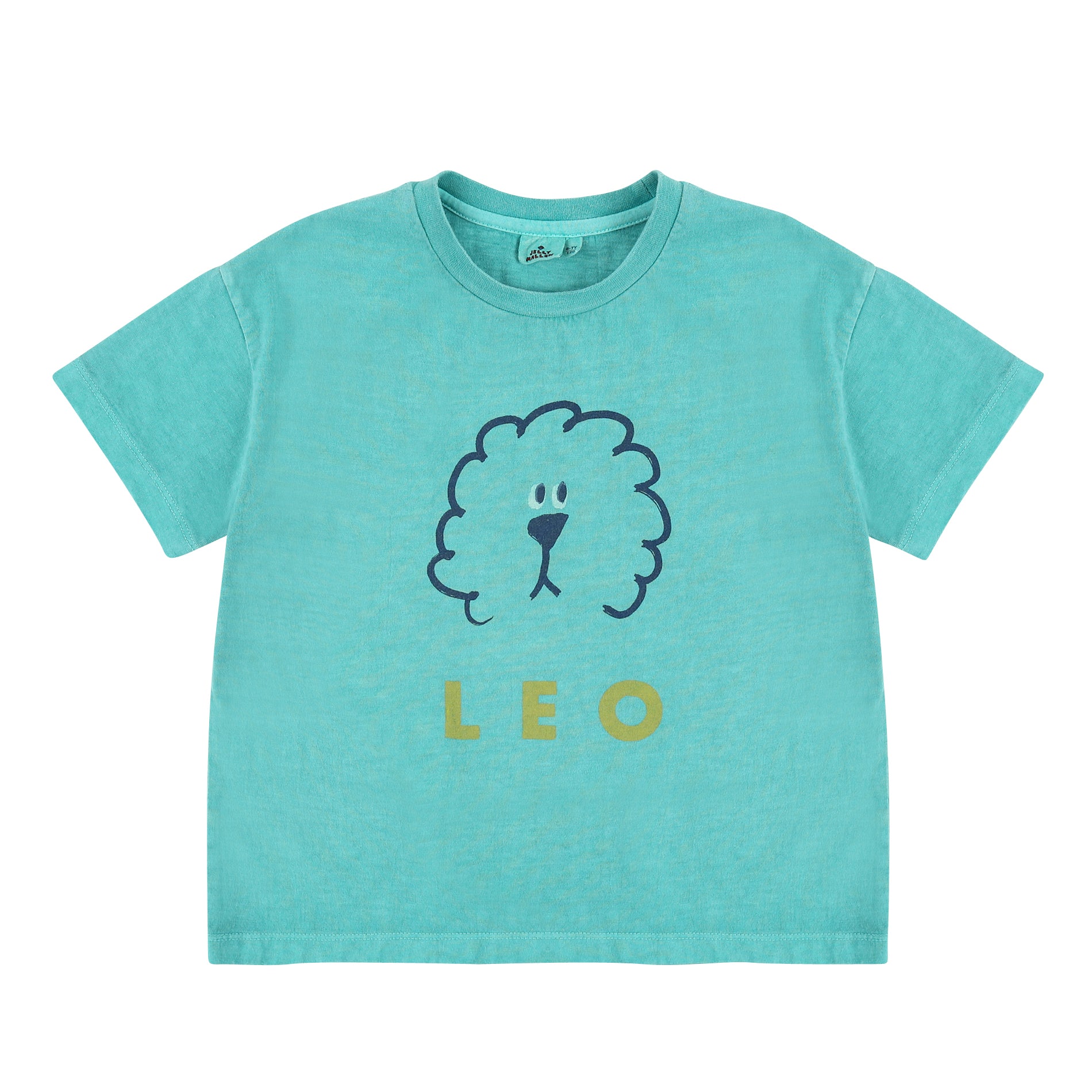 Boys & Girls Green Lion Cotton T-Shirt