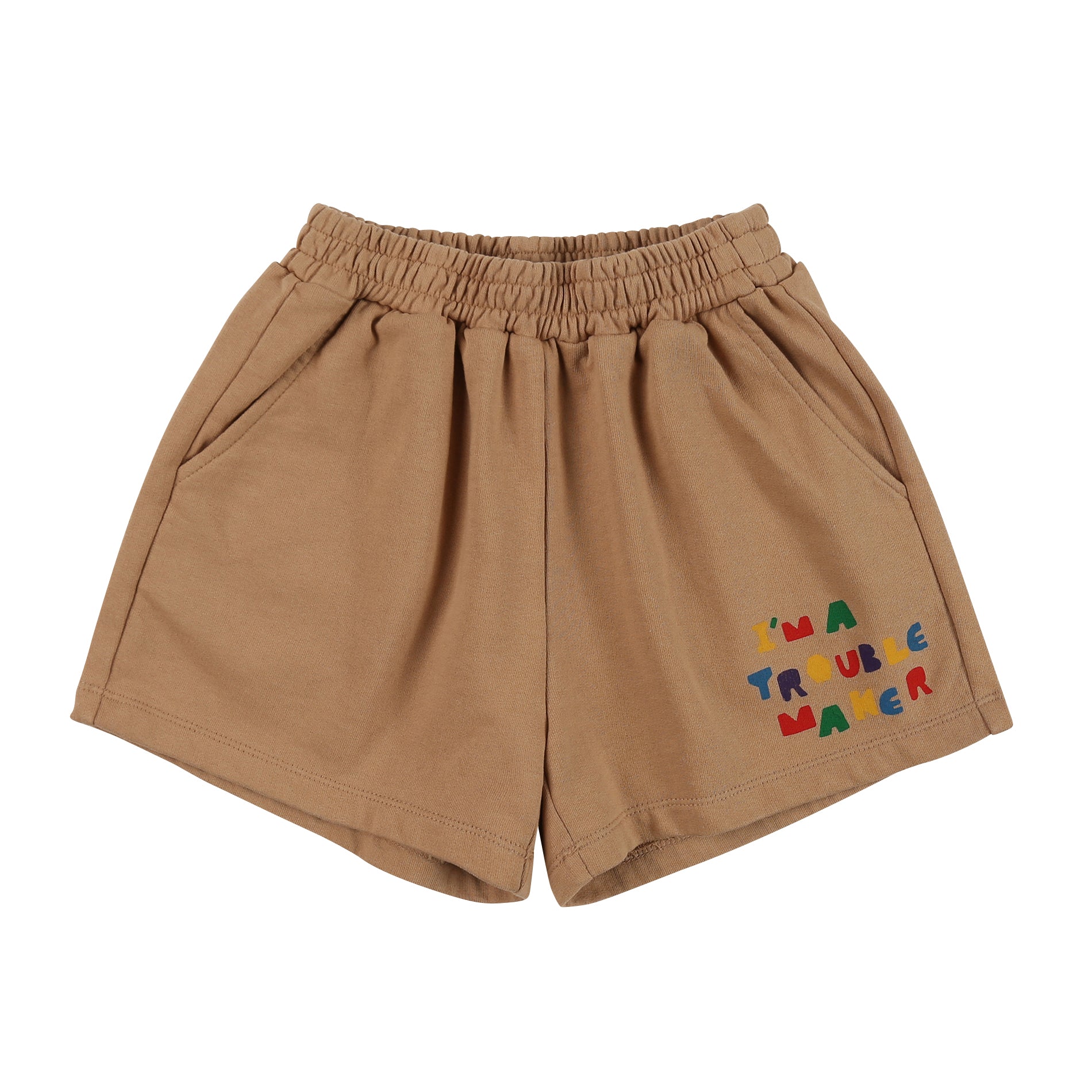 Boys & Girls Brown Cotton Shorts