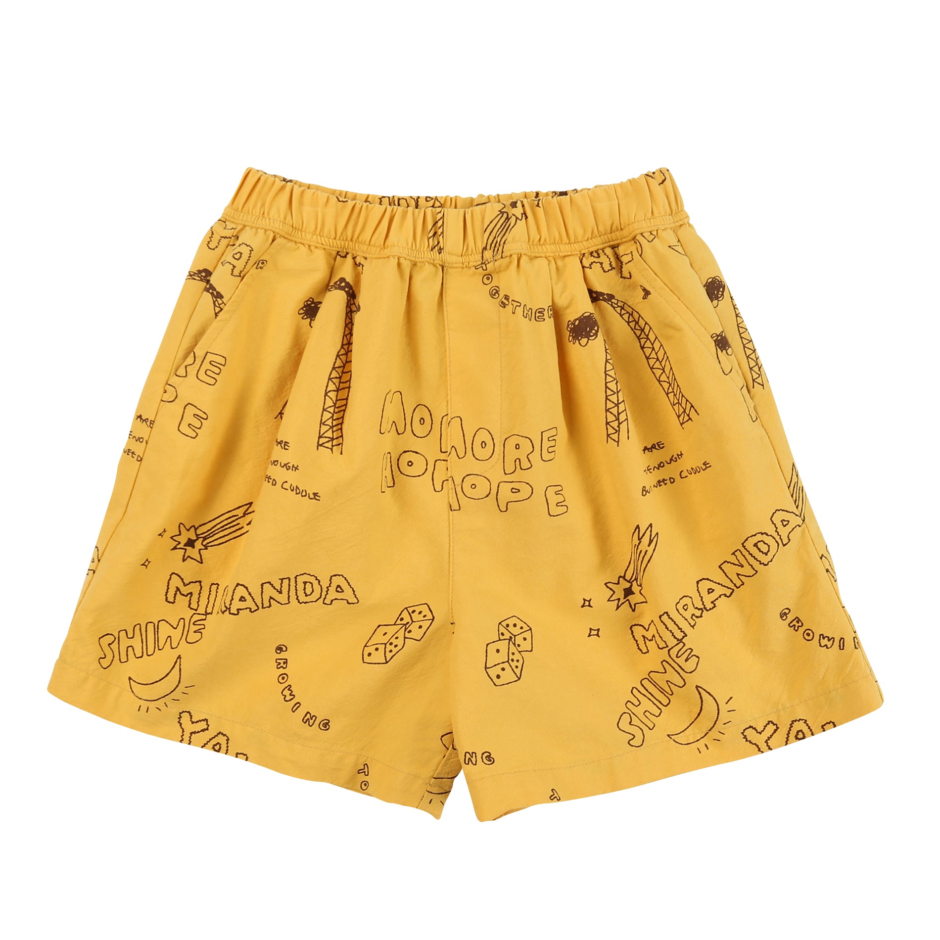 Boys & Girls Yellow Cotton Shorts