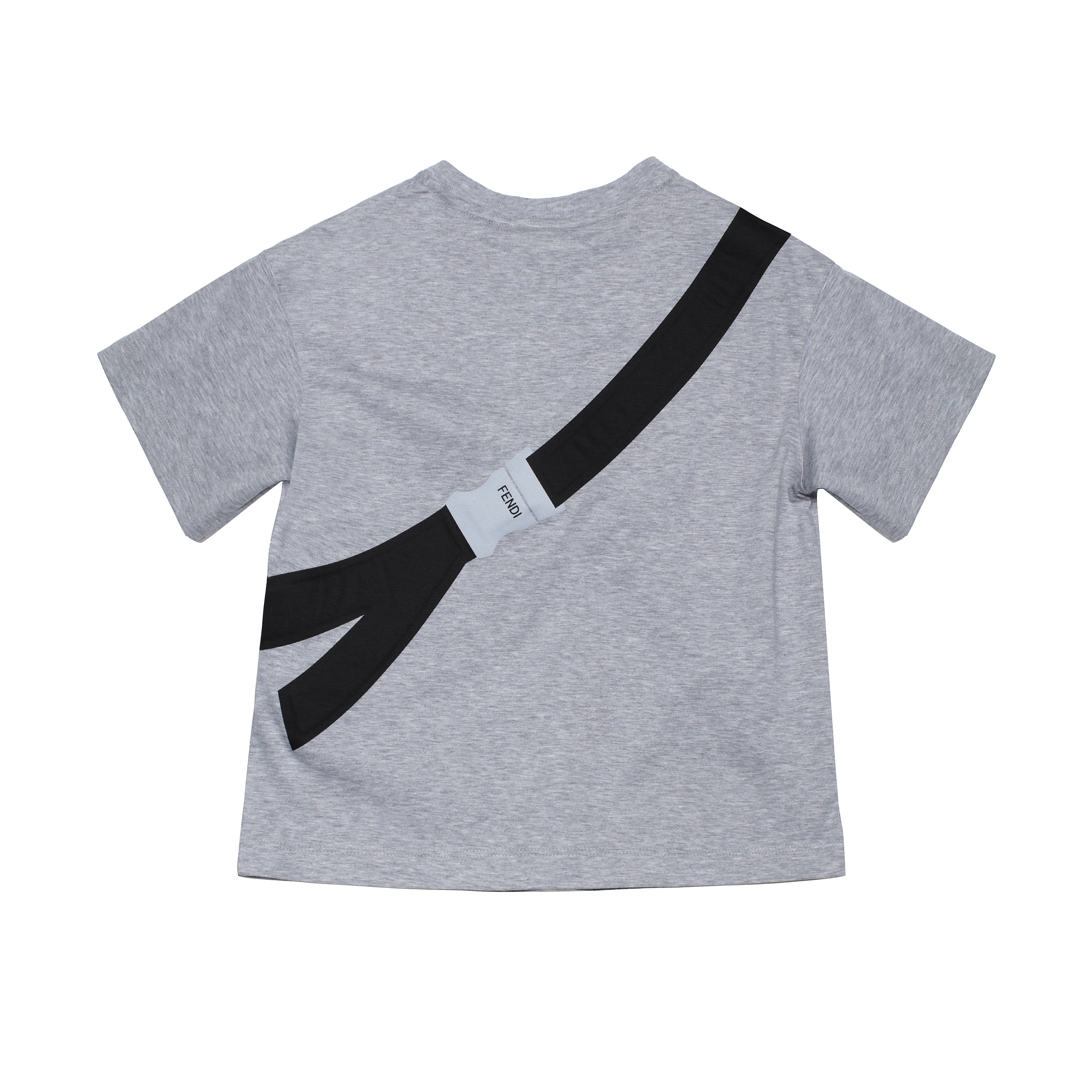 Boys Grey Printing Cotton T-Shirt