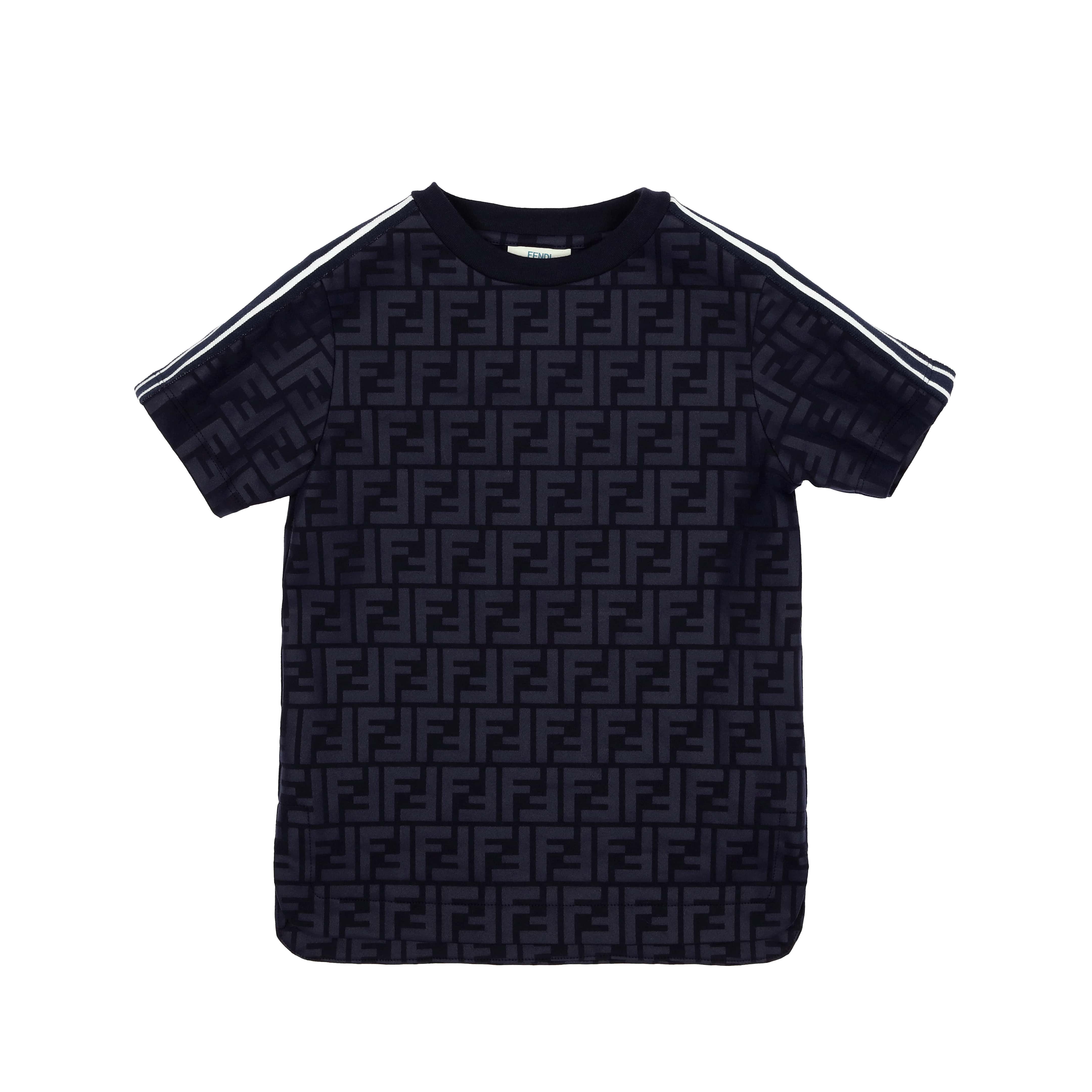 Boys Navy Logo Cotton T-Shirt