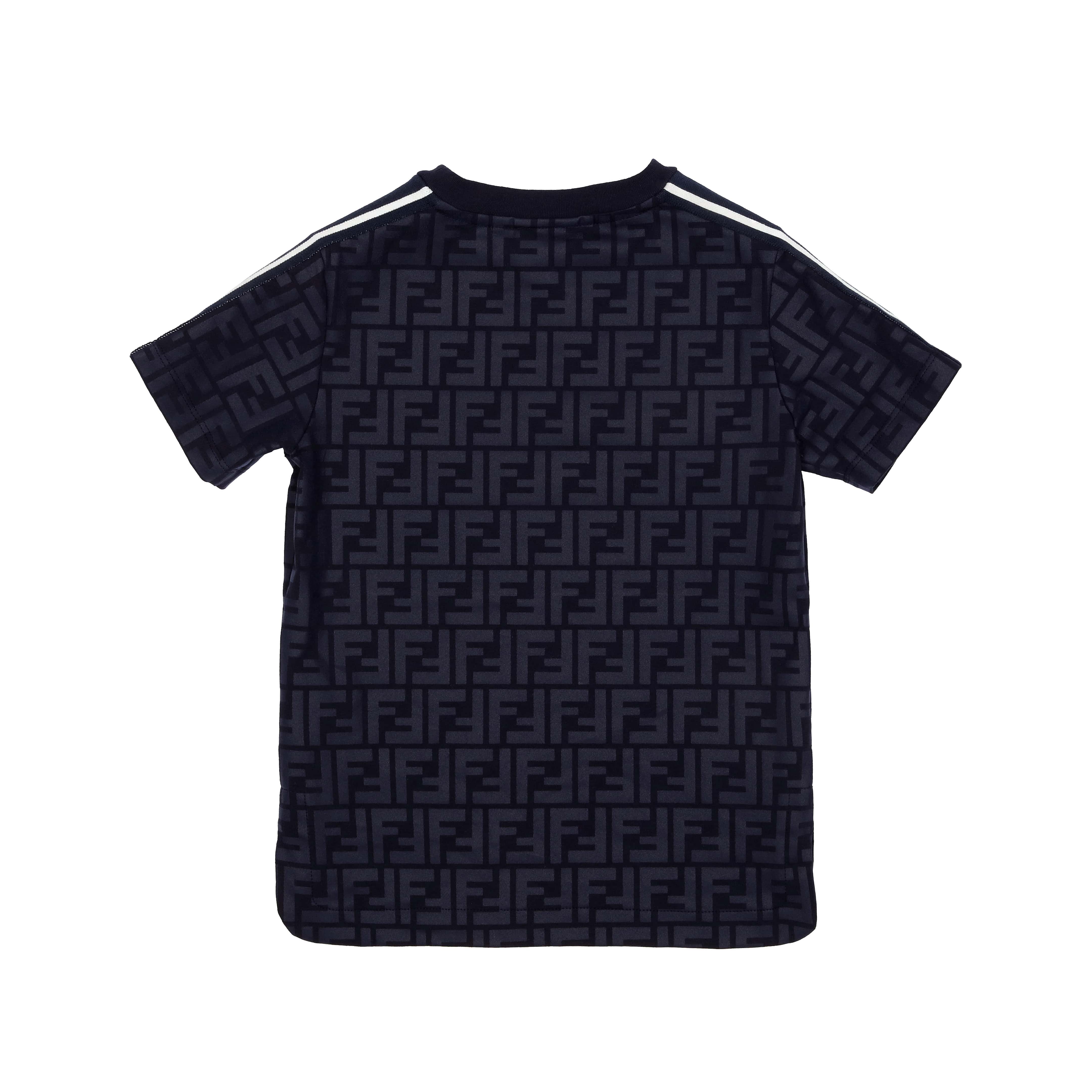 Boys Navy Logo Cotton T-Shirt