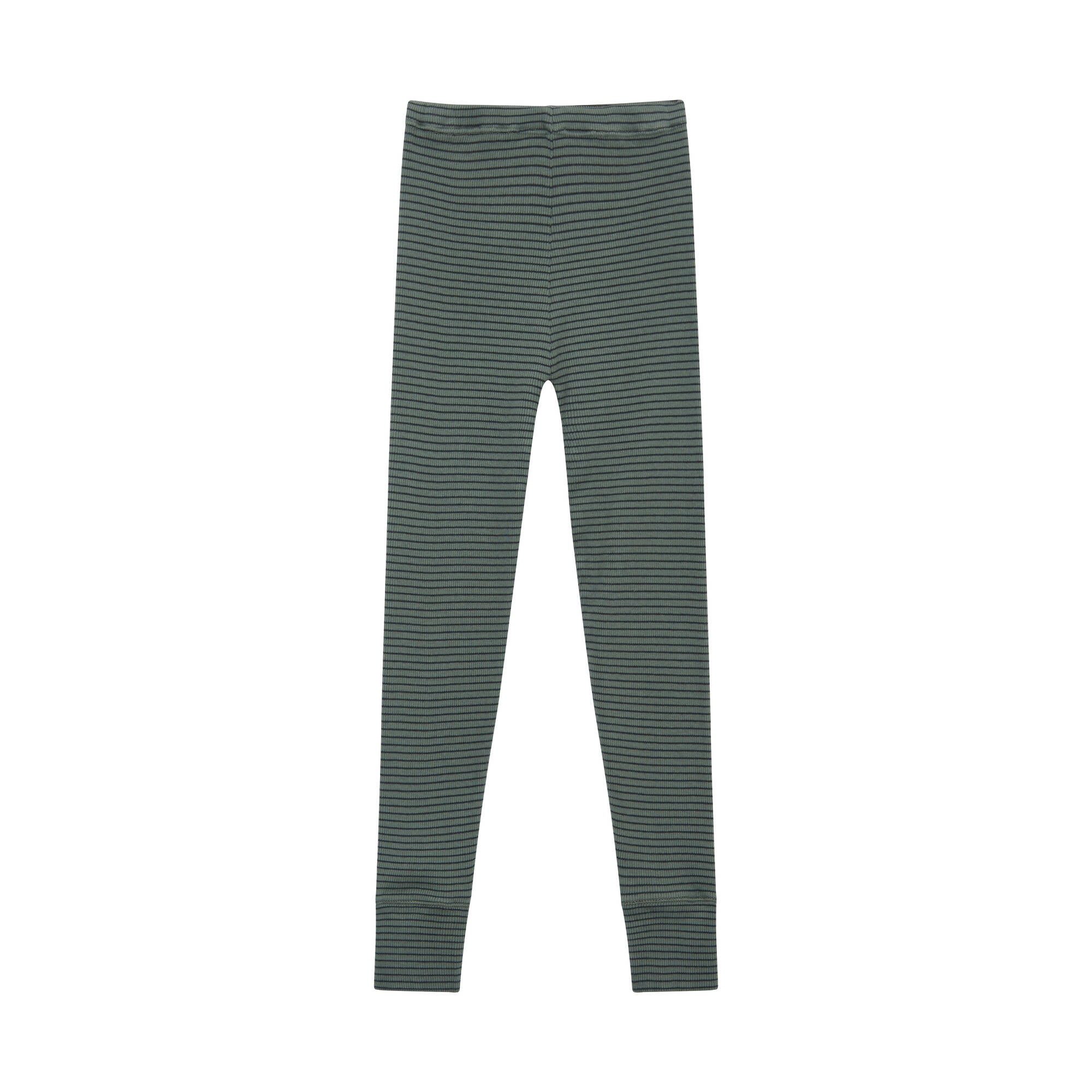 Boys & Girls Green Stripes Cotton Leggings