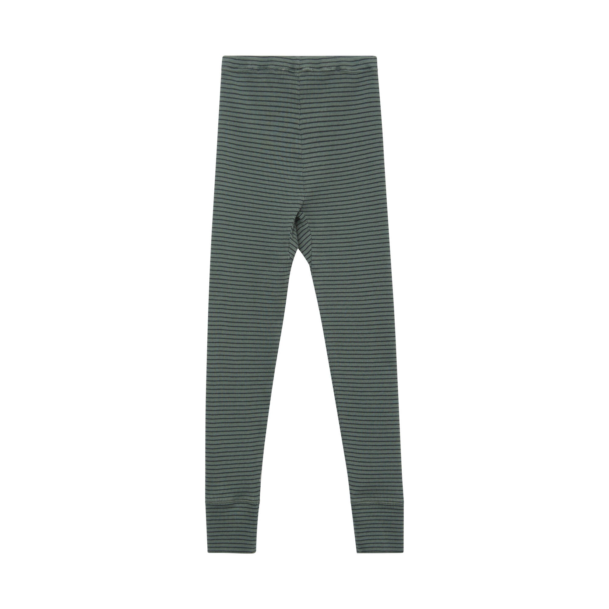 Boys & Girls Green Stripes Cotton Leggings