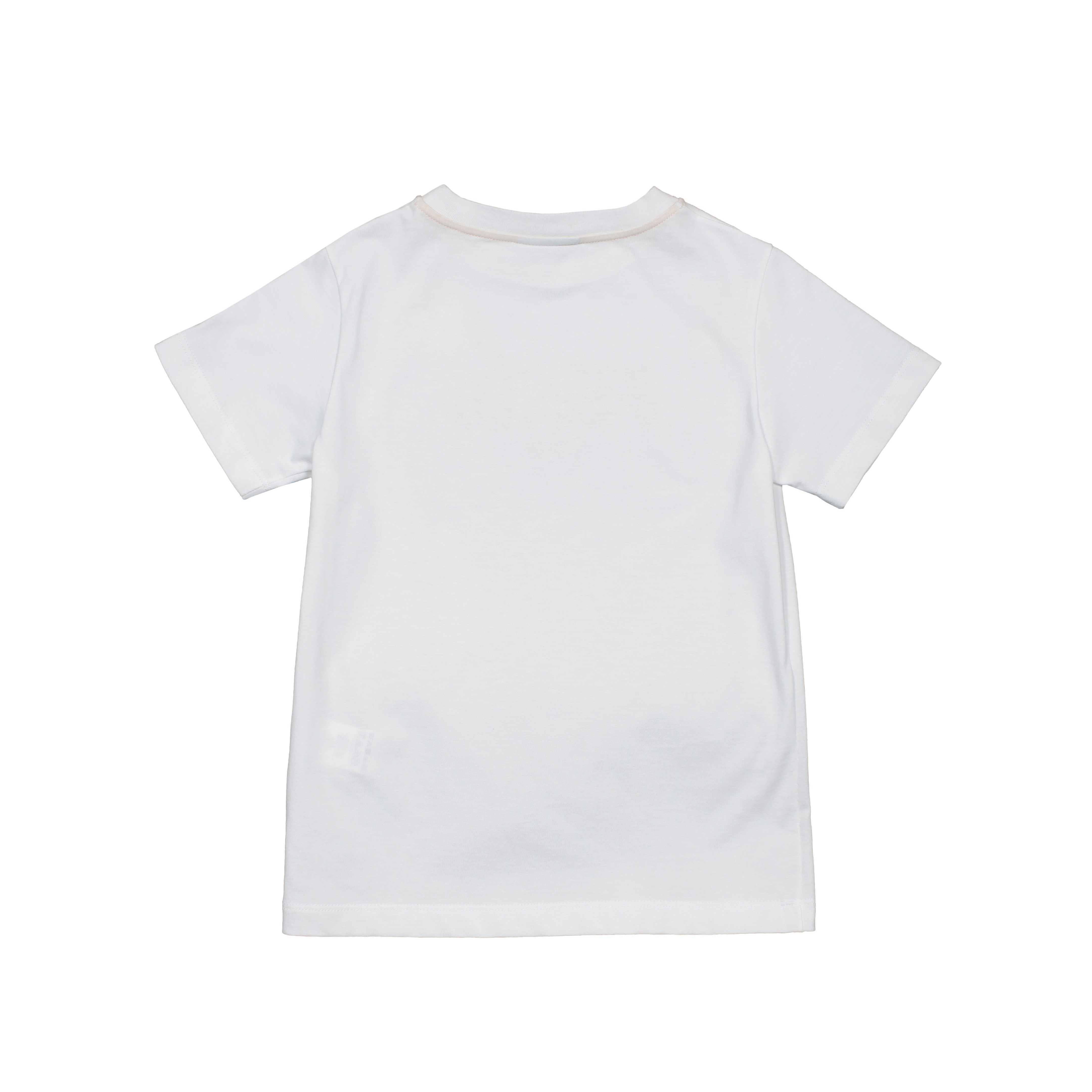 Boys & Girls White Logo Cotton T-Shirt