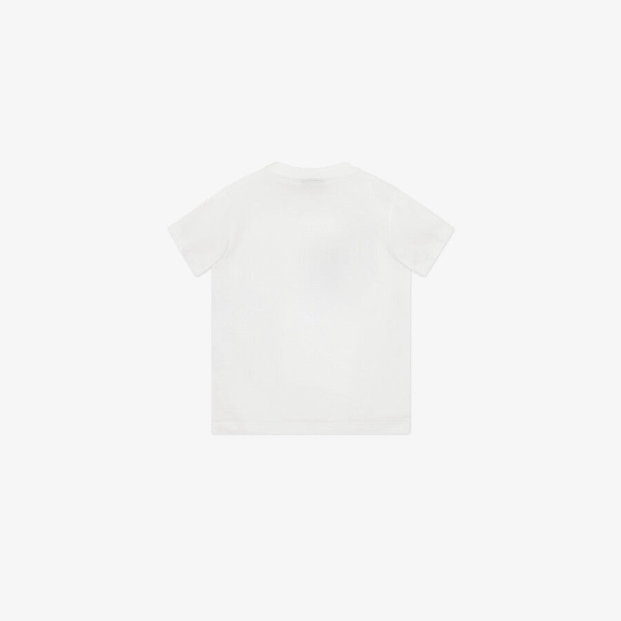 Boys & Girls White Cotton T-Shirt