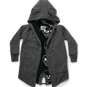 Boys Charcoal Hooded Coat