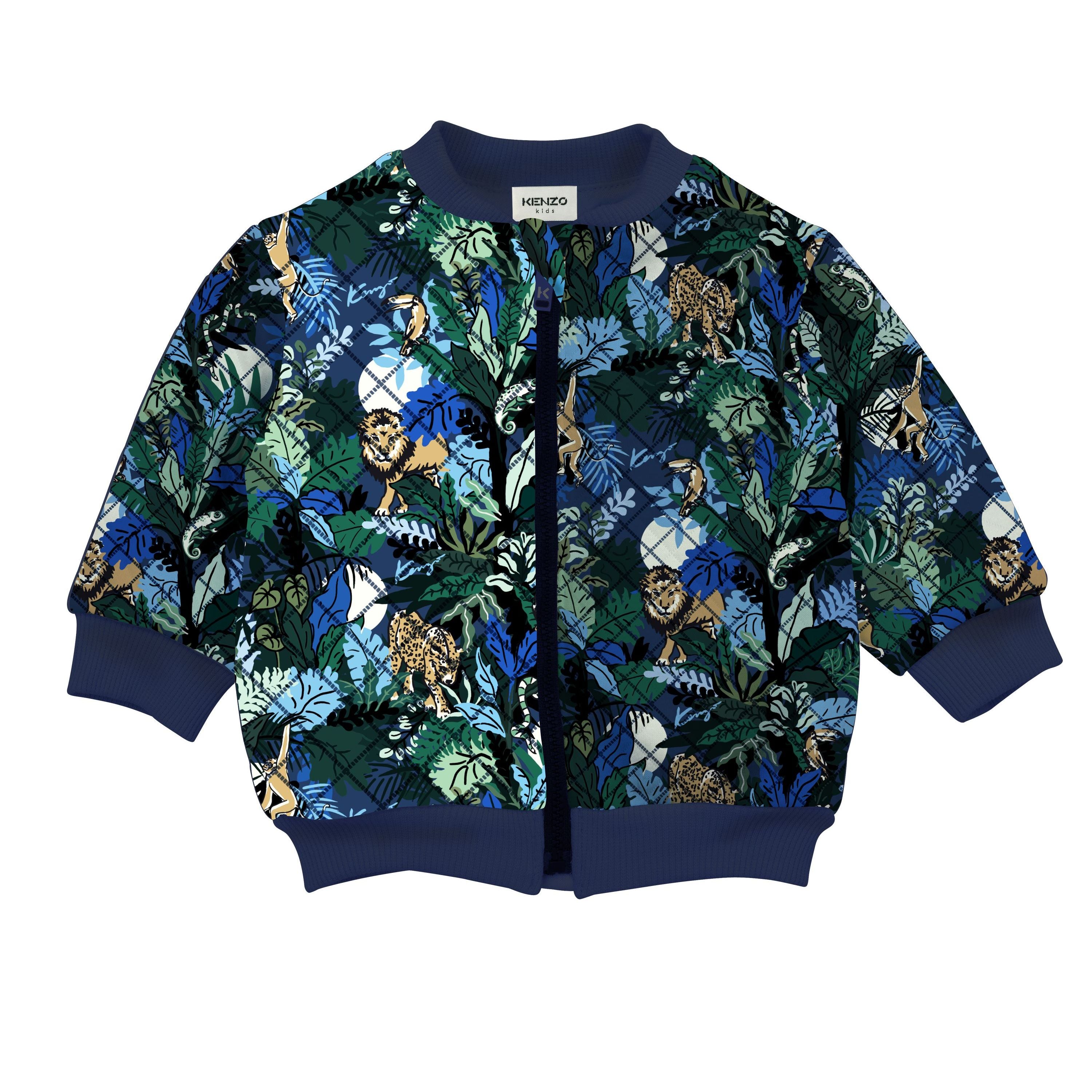 Baby Boys Blue Printing Zip-Up Top