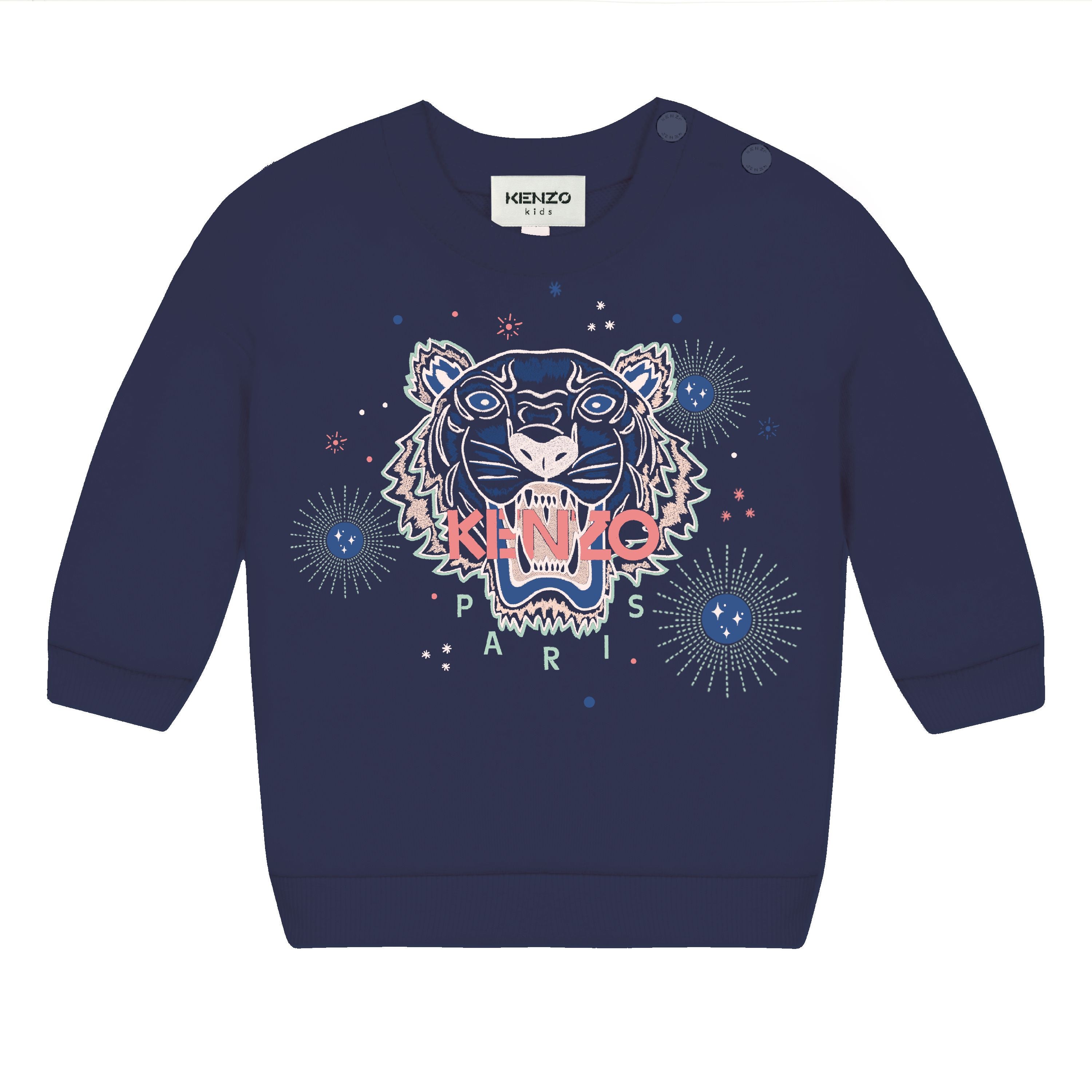 Baby Boys Blue Logo Cotton Sweatshirt