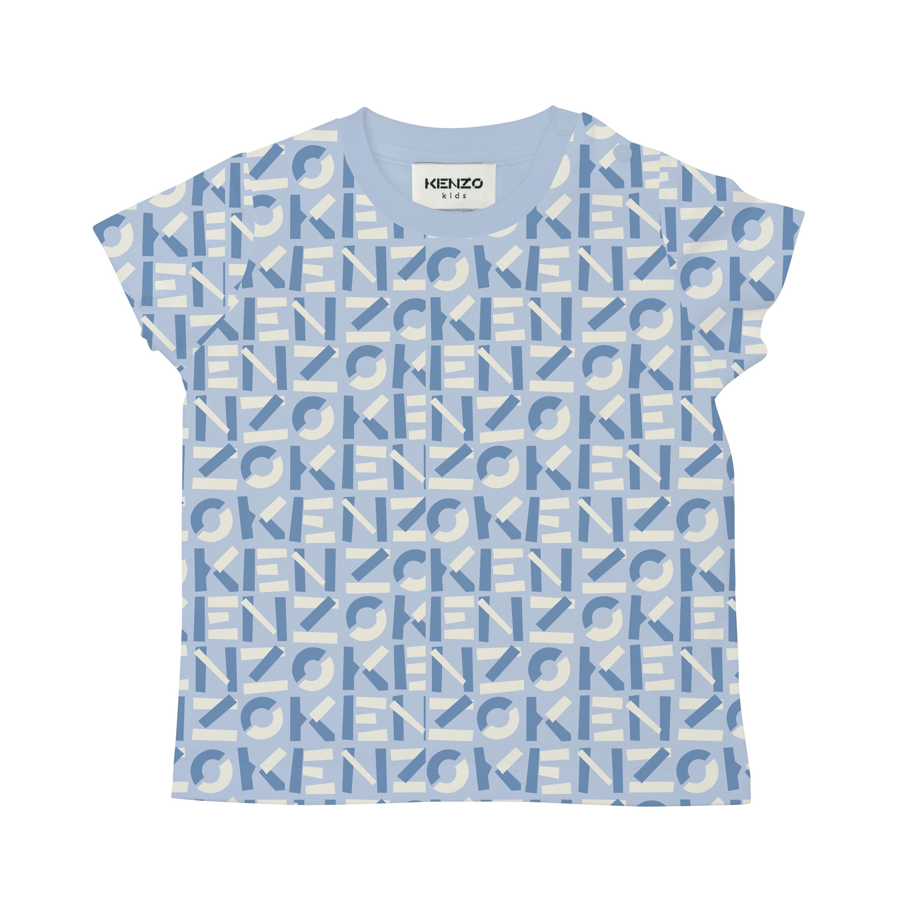 Baby Boys Blue Logo Cotton T-Shirt