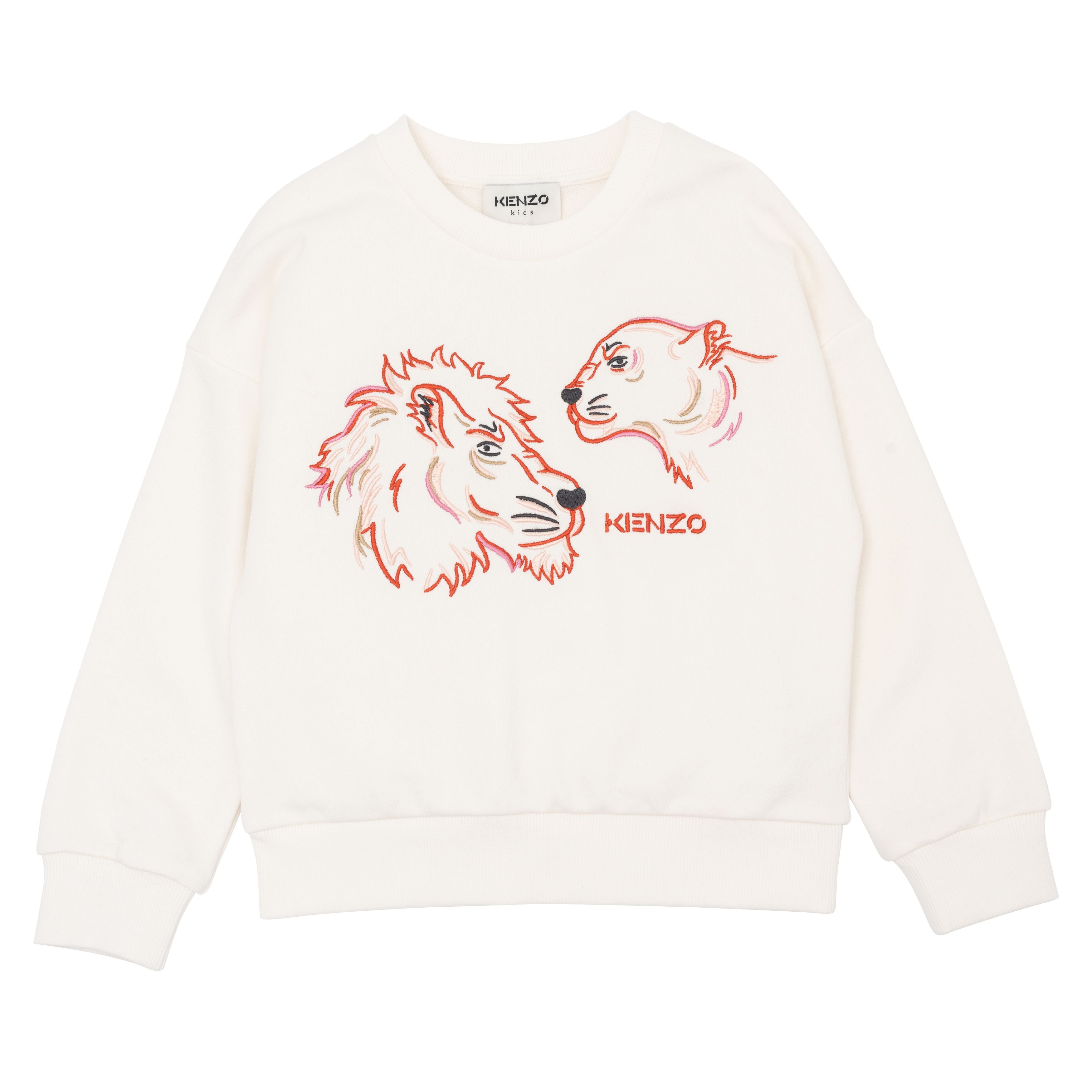 Boys & Girls White Cotton Sweatshirt